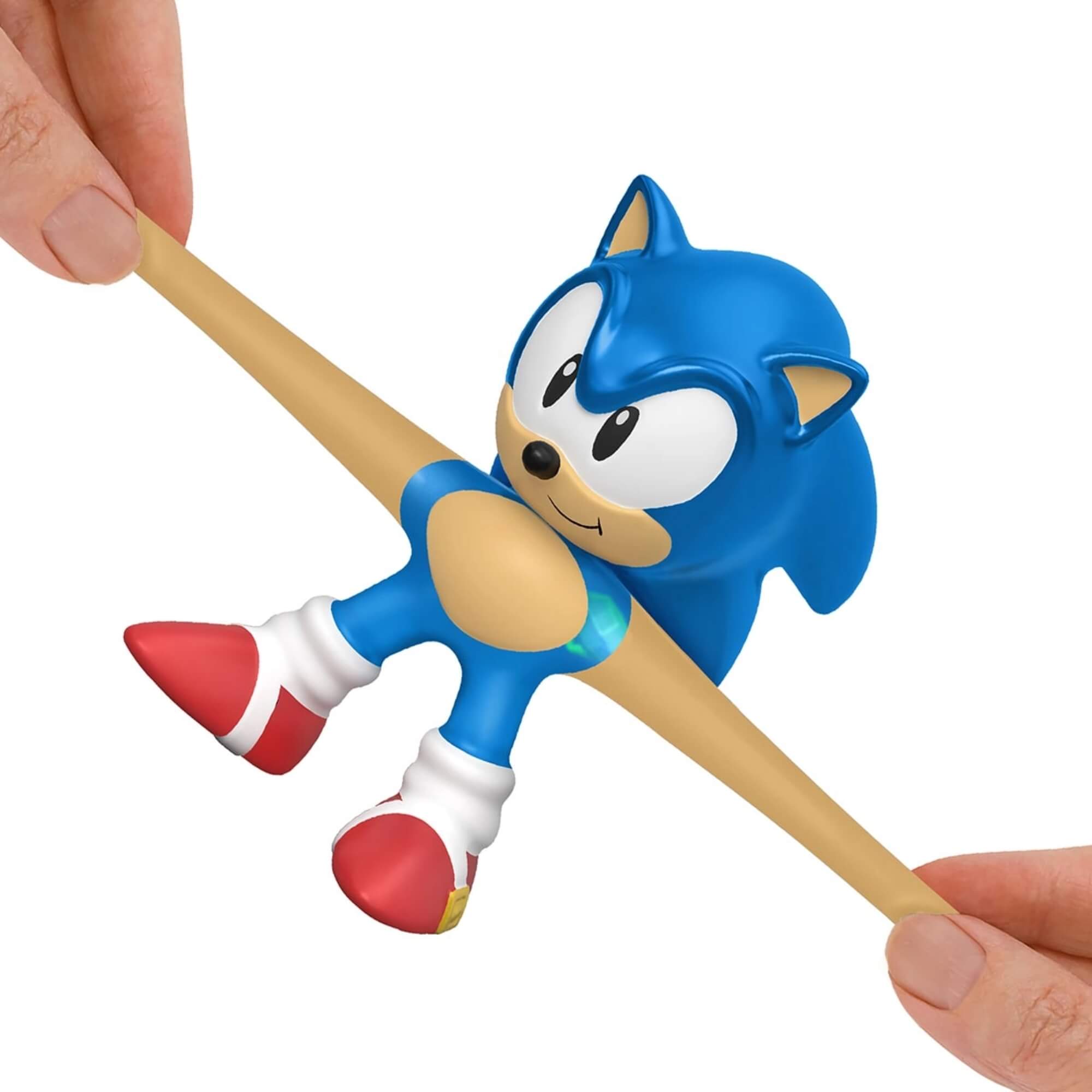 Brinquedo Infantil Sonic de 13cm com Esmeralda do Caos - Goo Jit Zu Sunny - 004498