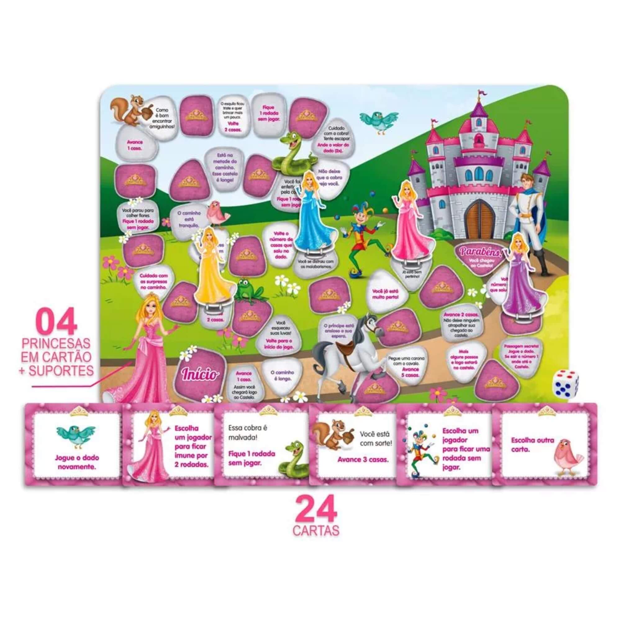 Jogo de Tabuleiro Aventuras de Uma Princesa Pais e Filhos - 2865-1