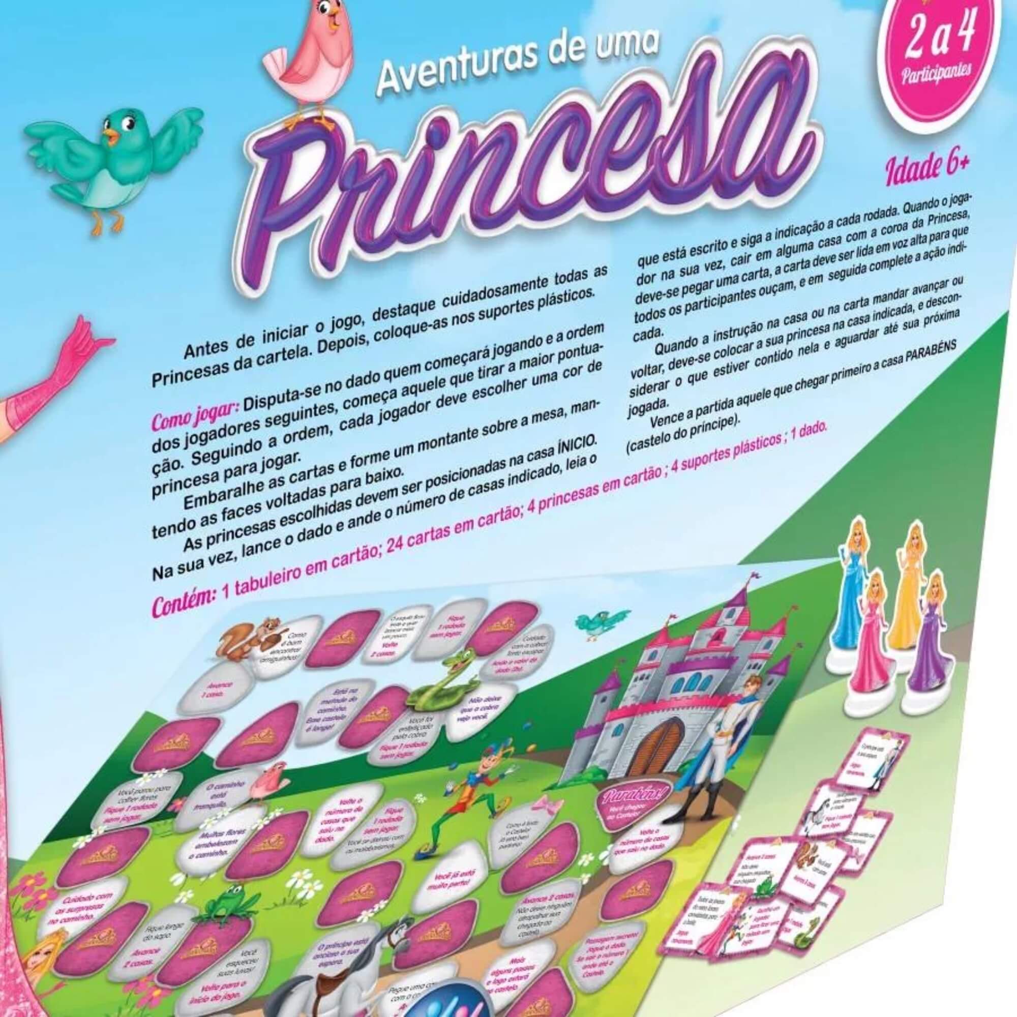 Jogo de Tabuleiro Aventuras de Uma Princesa Pais e Filhos - 2865-1