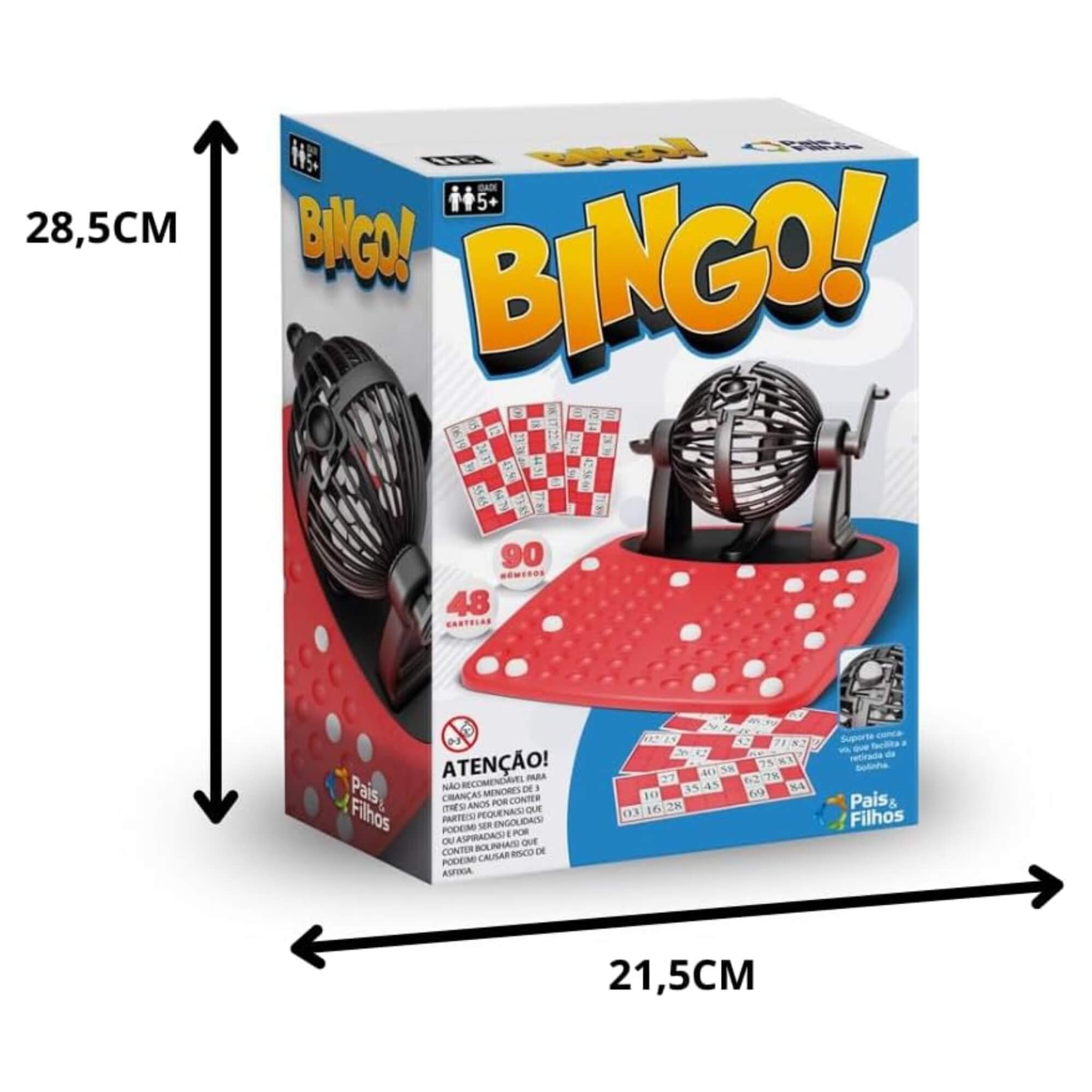 Jogo Super Bingo com 90 Números e 48 Cartelas Pais e Filhos - 791299-1