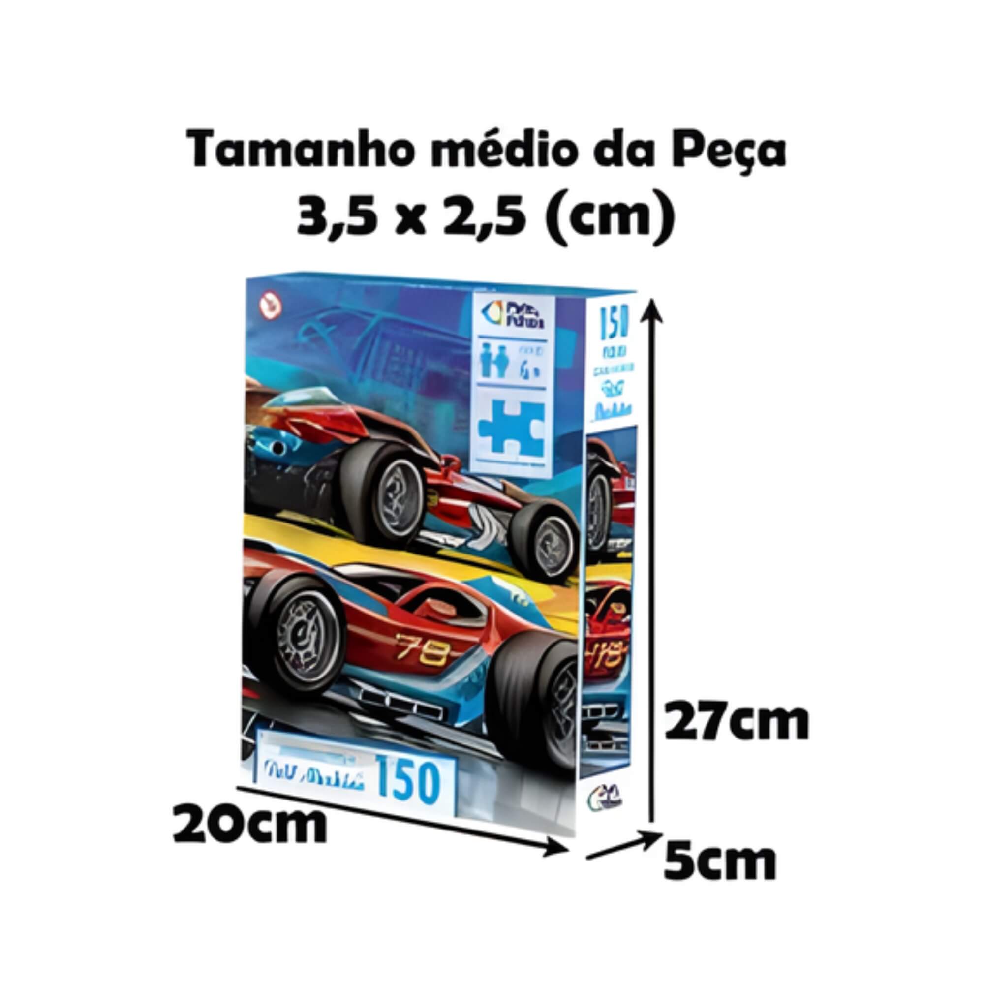 Quebra-Cabeça 150 Peças Fast Machine Carro de Corrida Pais e Filhos - 791661-1