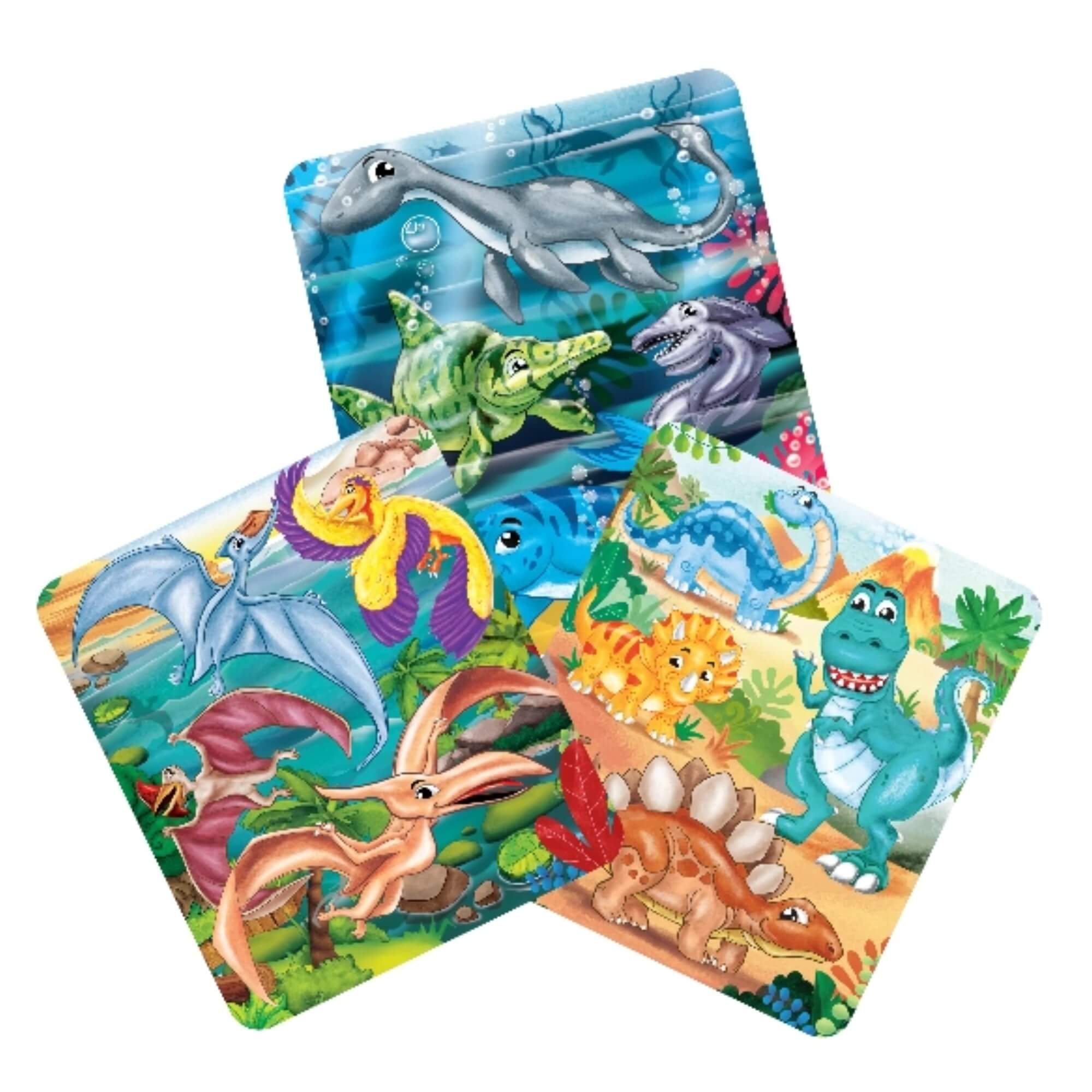 Quebra-Cabeça Dinos Progressivo 24/36/48 Peças Pais e Filhos - 792412-1
