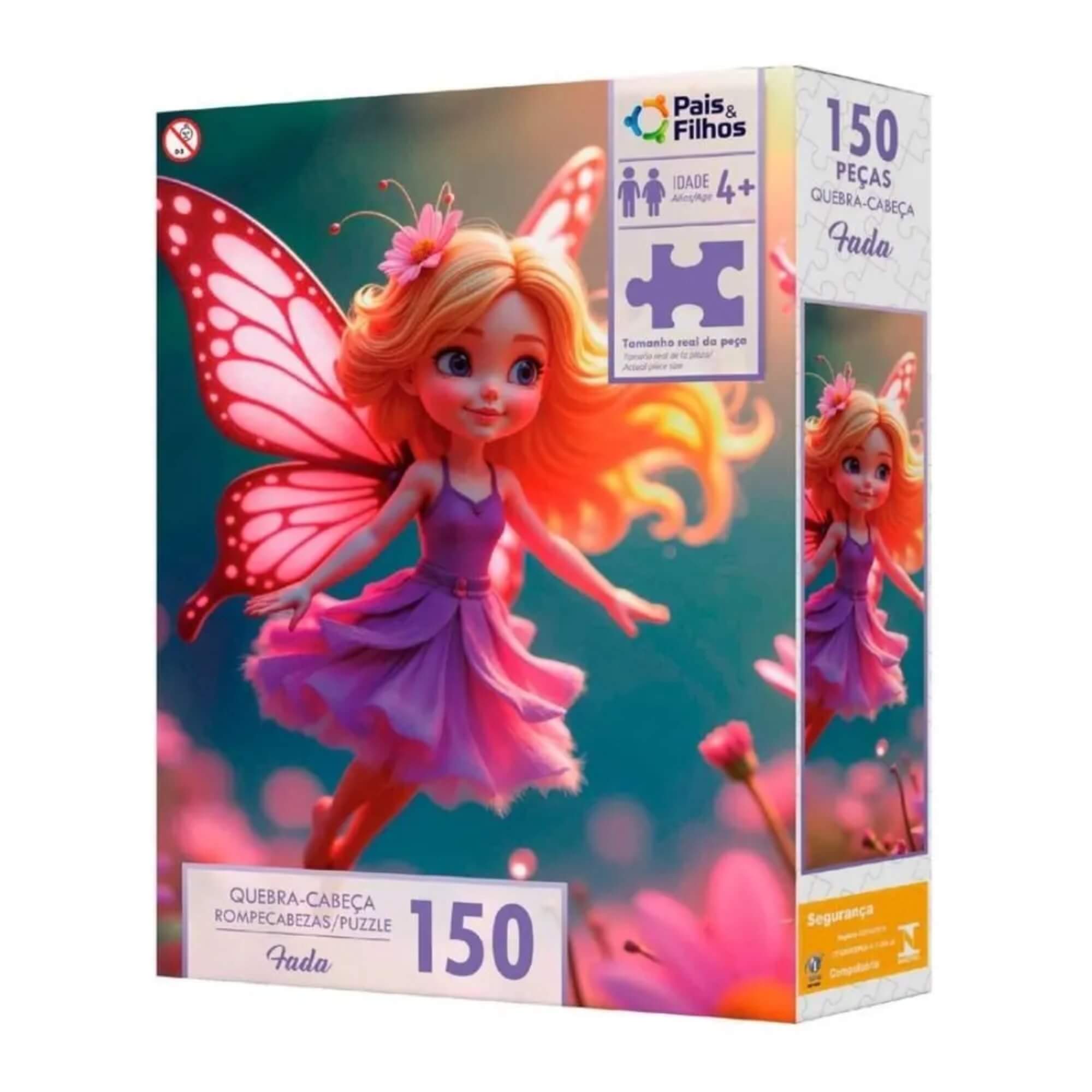 Quebra-Cabeça Mundo Fada 150 Peças Pais e Filhos - 793010-1