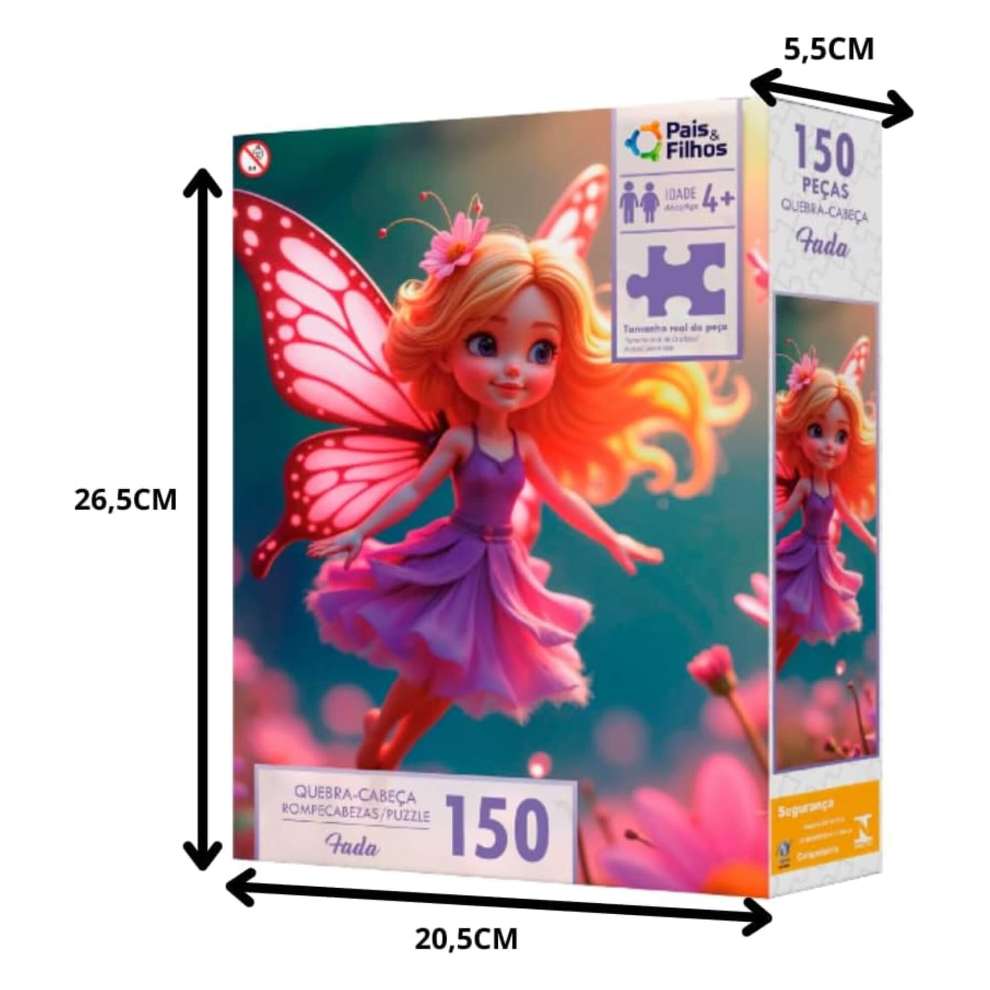 Quebra-Cabeça Mundo Fada 150 Peças Pais e Filhos - 793010-1