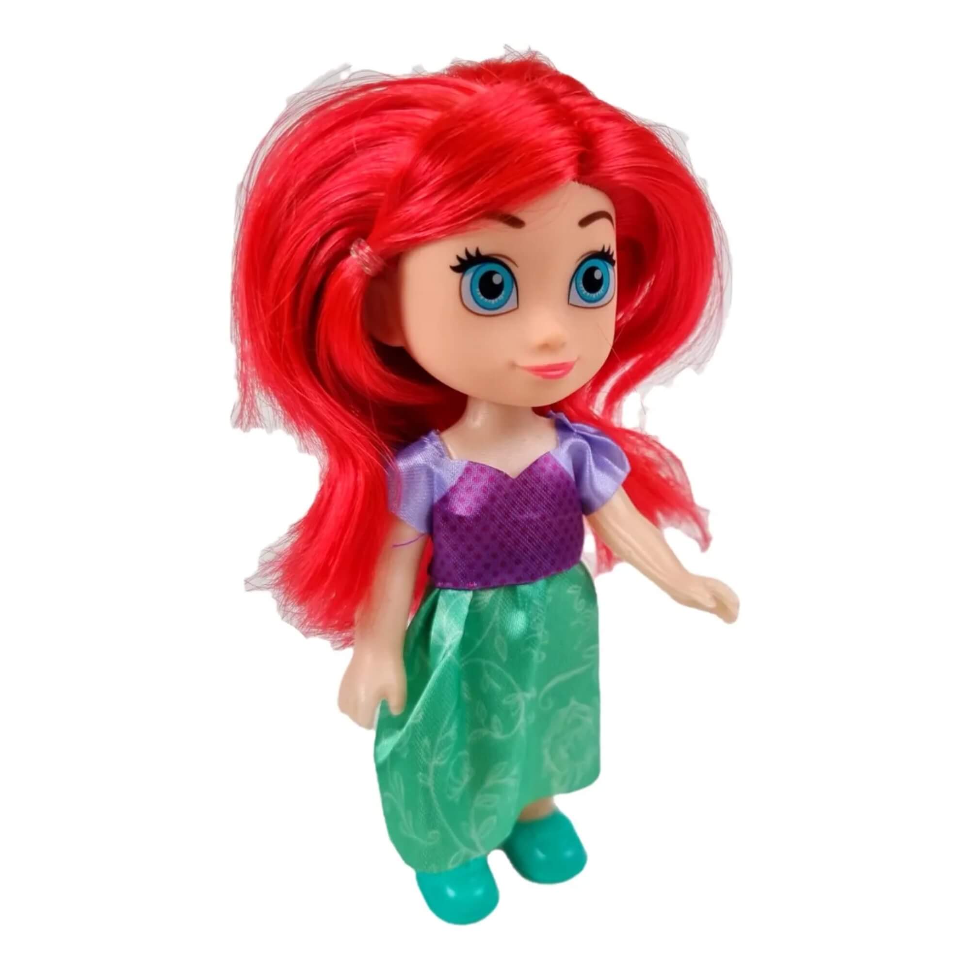 COMP Kit Mini Bonecas Disney Princesas 15cm - Branca de Neve, Ariel, Cinderela e Bela