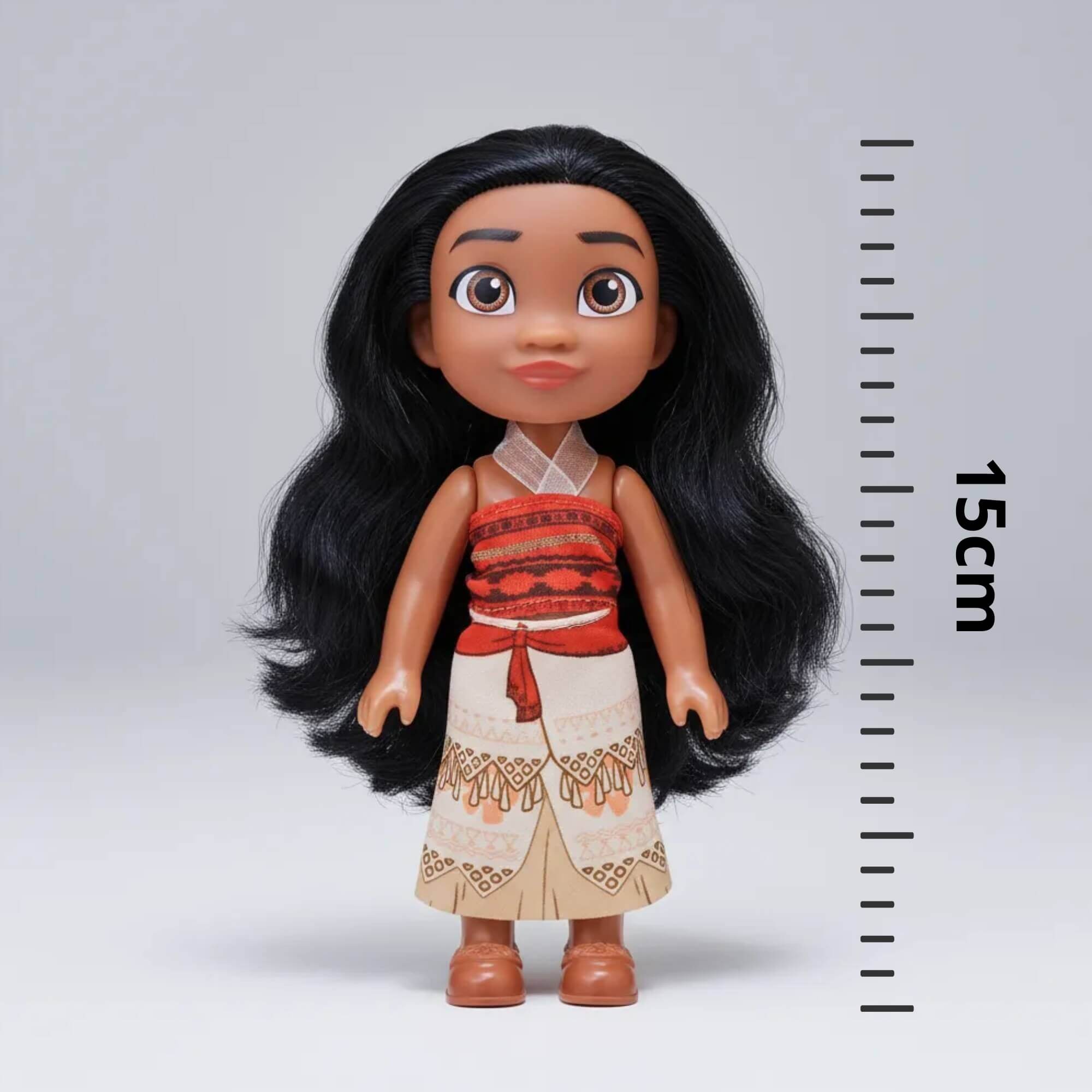 VAR Mini Boneca Princesa Disney 15cm: Ariel, Bela, Cinderela, Branca de Neve, Rapunzel ou Moana