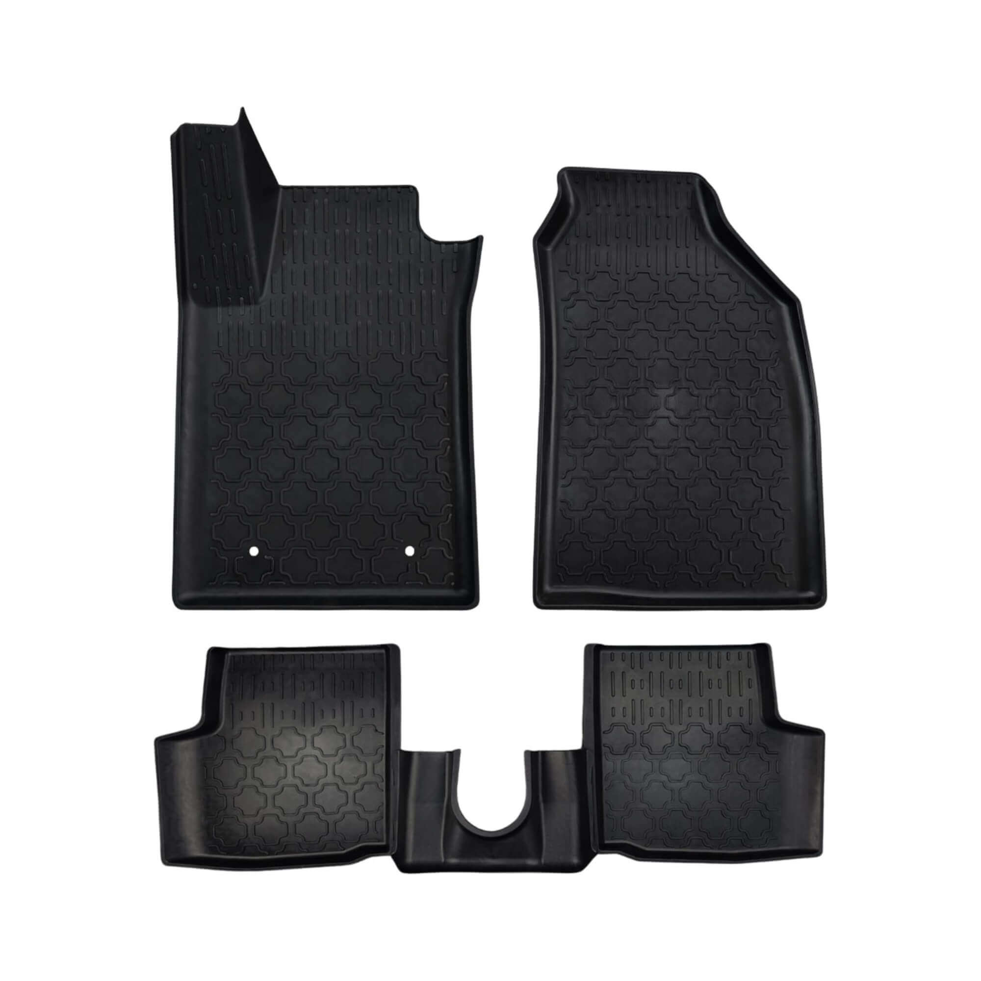 COMP Kit de Acessórios para Fiat Strada: Tapete Bandeja + Soleira Preta - Grid