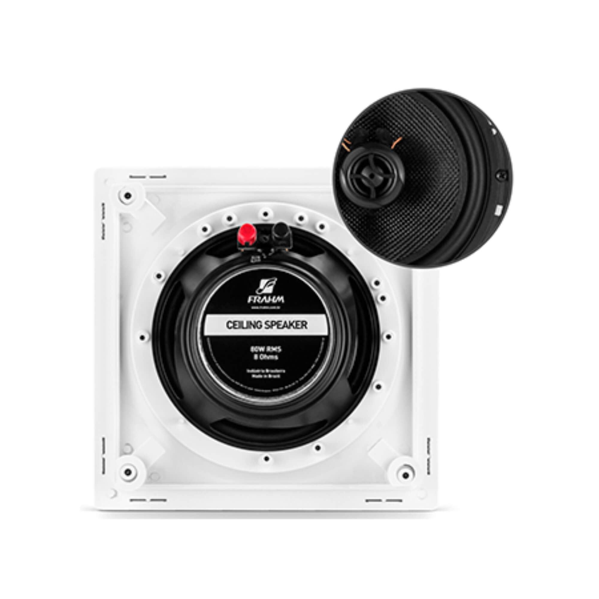 COMP Kit Frahm Home Sense – Subwoofer Premium 8" + 4 Arandelas 6" 100W + Amplificador HS 400.5 HDMI