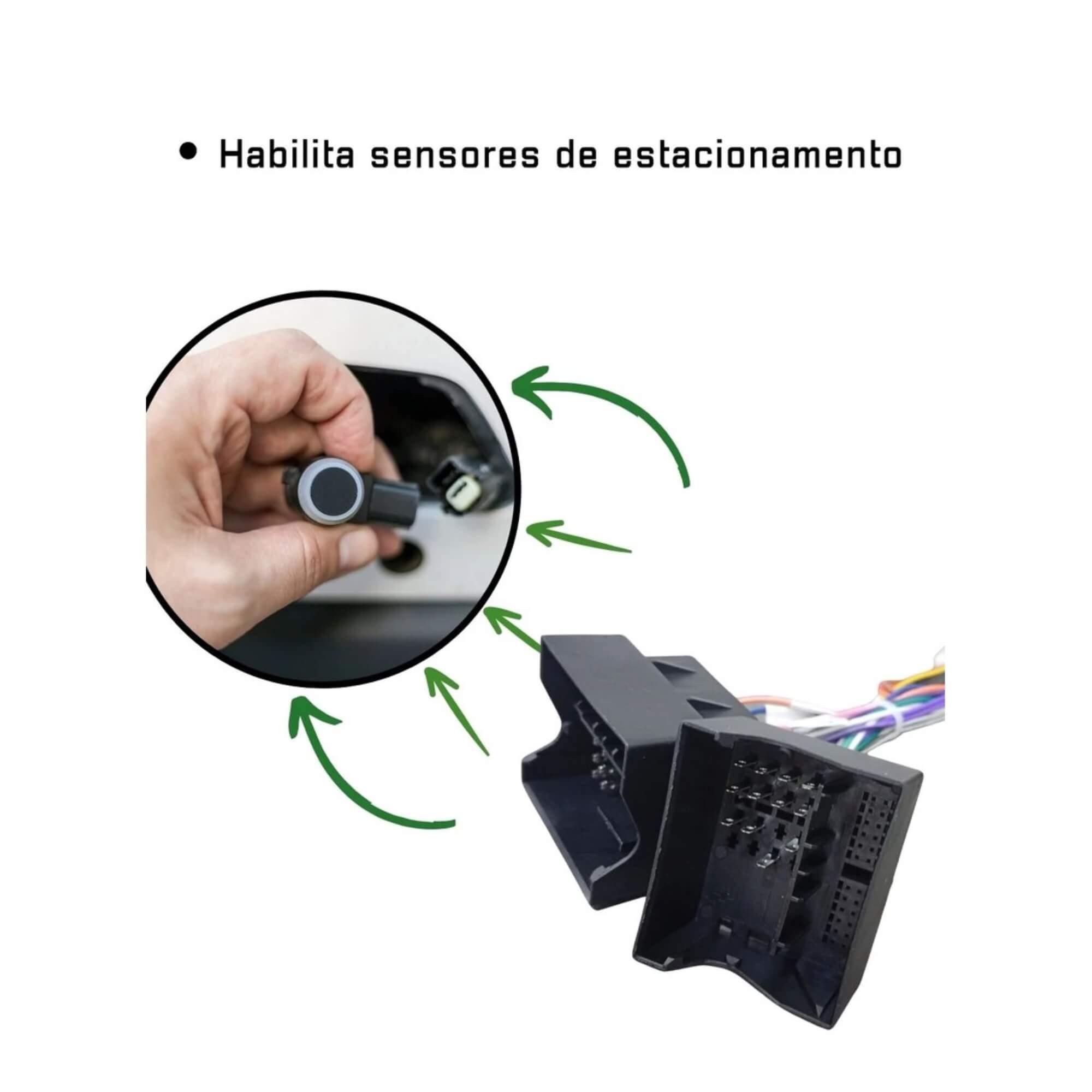 COMP Kit Multimidia T-CROSS QLED 4+64gb c/ Cambus + Moldura 2Din 9" + Kit de Controle Canplus