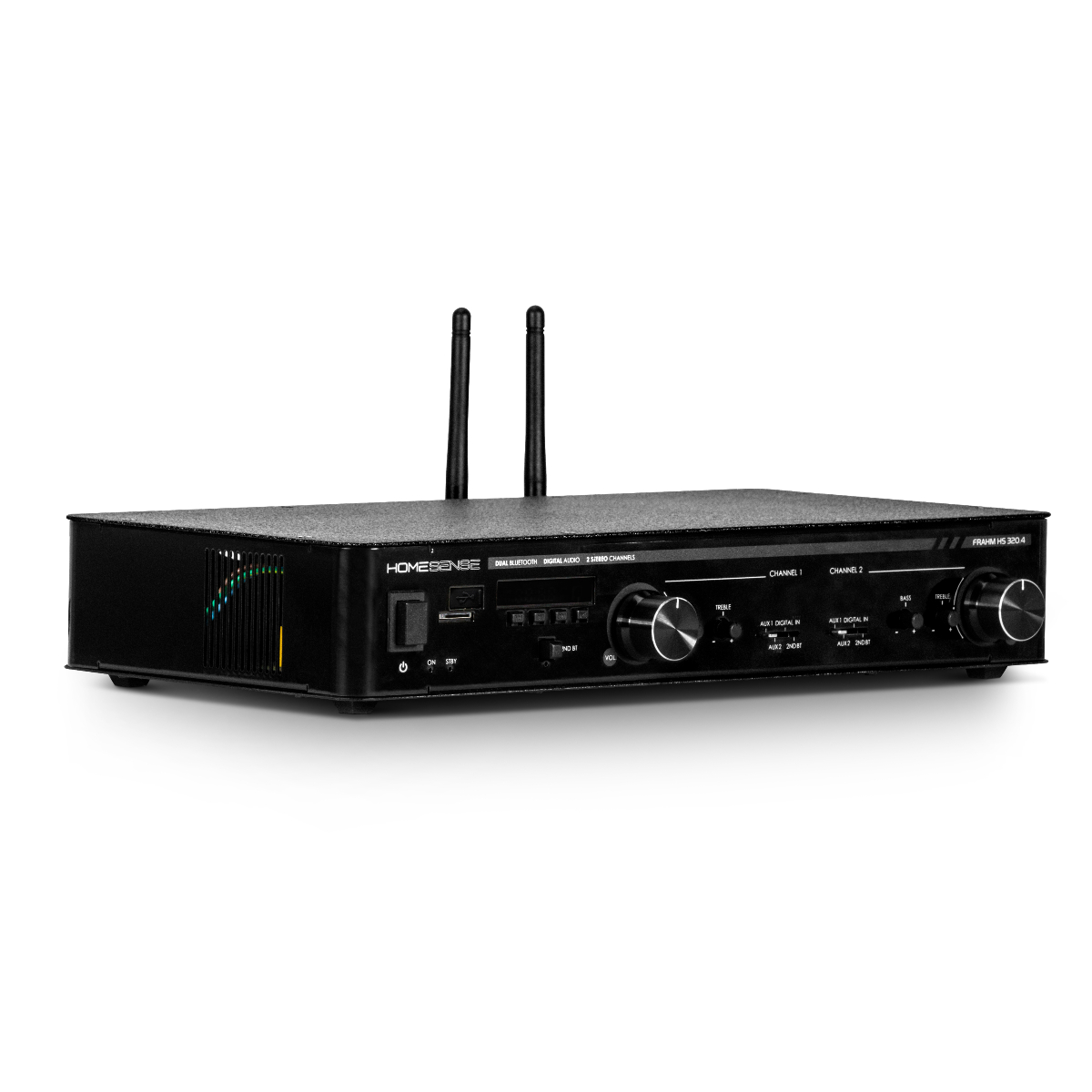 COMP Kit Subwoofer 8" + Amplificador Receiver + 2 Pares de Caixas Outdoor + 4 Arandelas  6" 100W