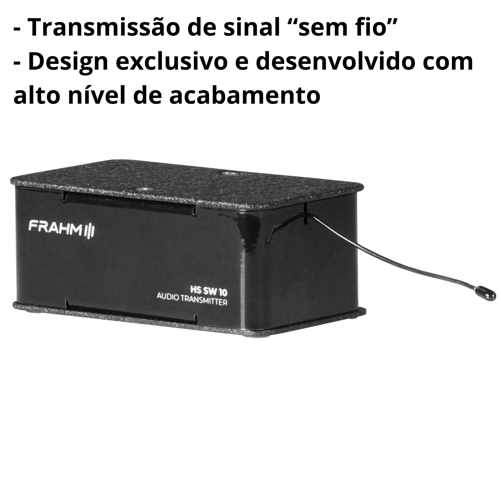 COMP Kit Subwoofer 10" Wireless + Amplificador Receiver + 2 Pares de Caixas Outdoor + 2 Arandelas