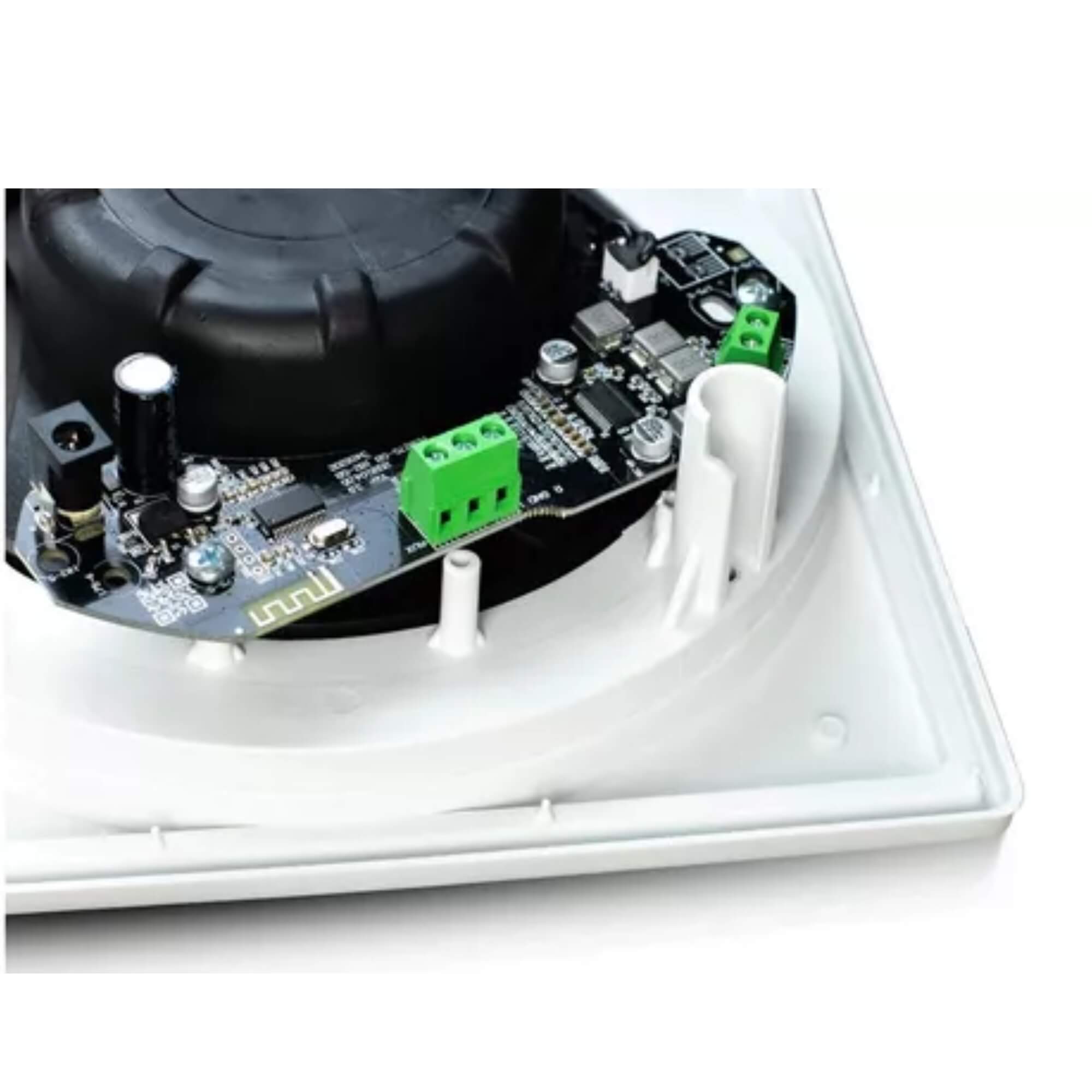 COMP Kit Duas Arandelas Quadradas Brancas Ativas Tweeter 70W 8Ohms Bluetooth Bivolt - Orion