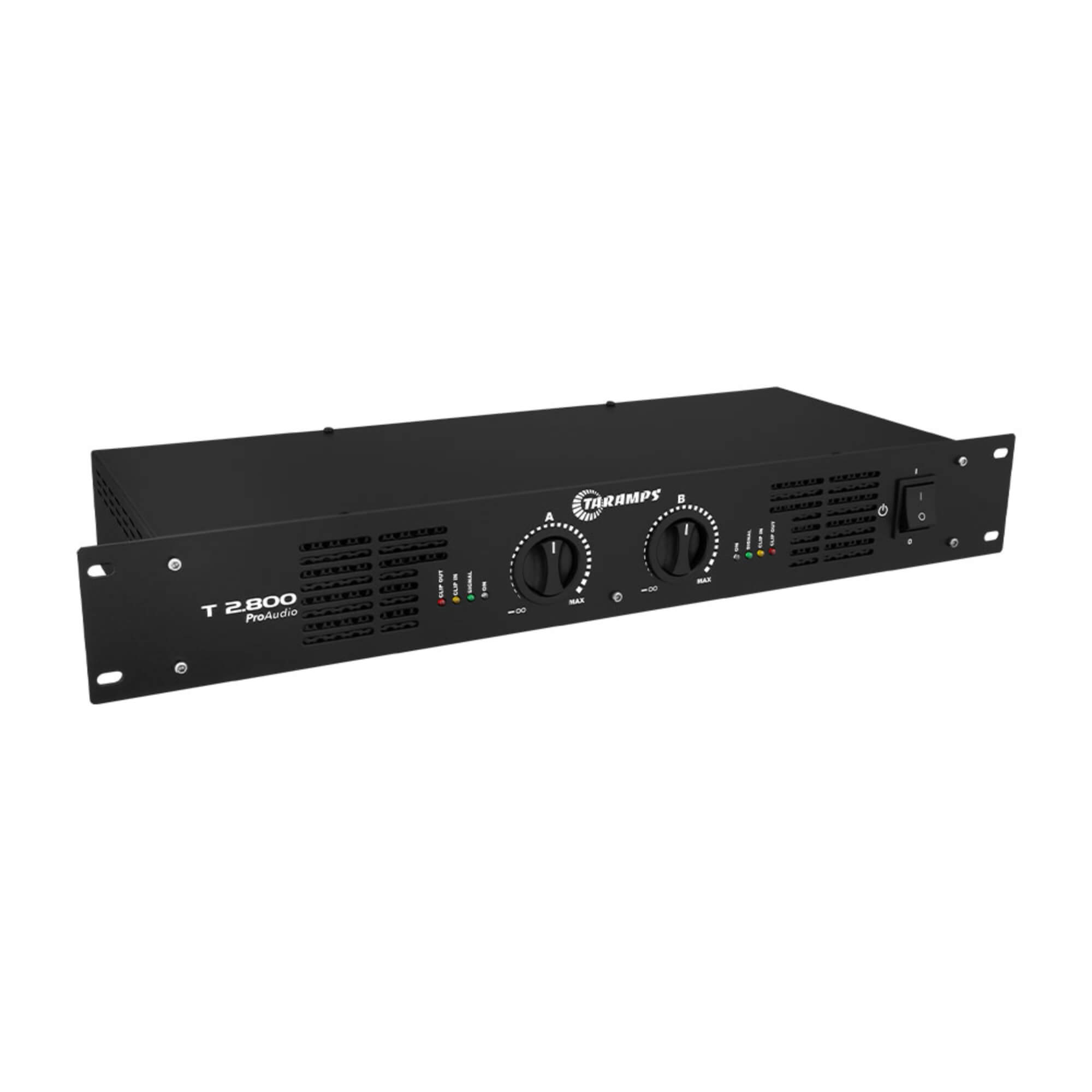 COMP Kit Amplificador T2800 + 2 Caixas de Som Acústica Passiva + 2 Suportes de Fixação