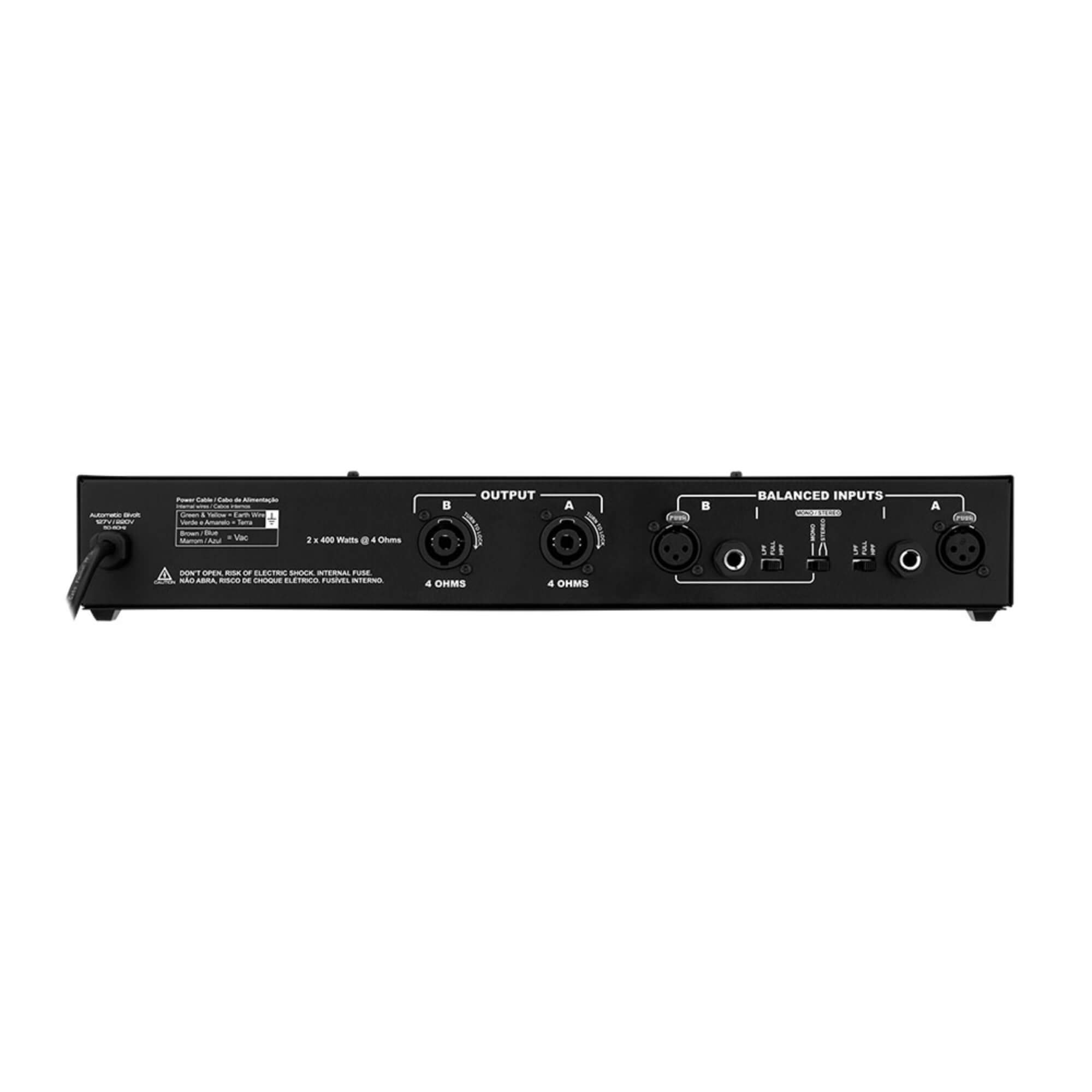 COMP Kit Amplificador T2800 + 2 Caixas de Som Acústica Passiva + 2 Suportes de Fixação