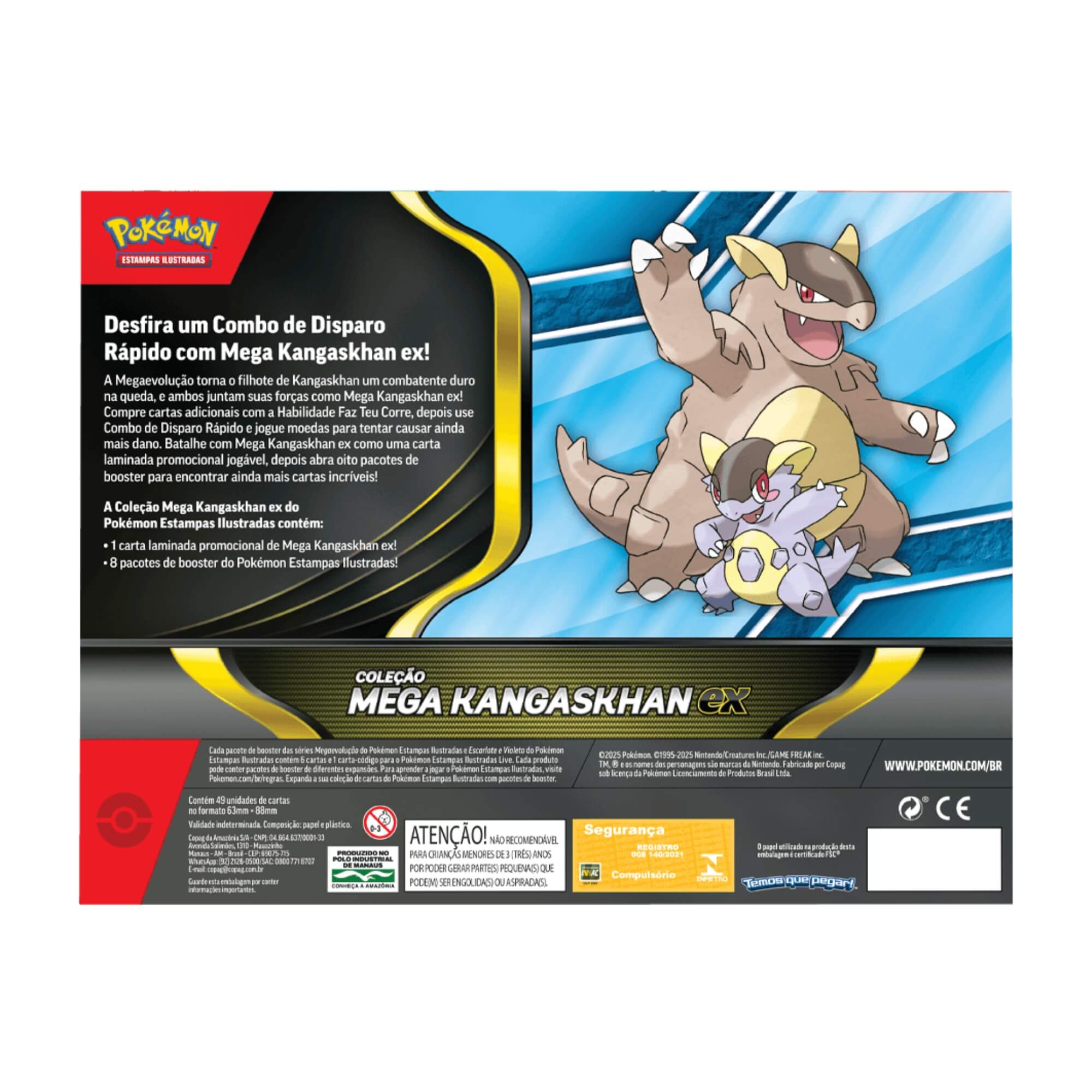 Box Pokemon TCG Coleção Mega Kangaskhan EX Copag - 36059
