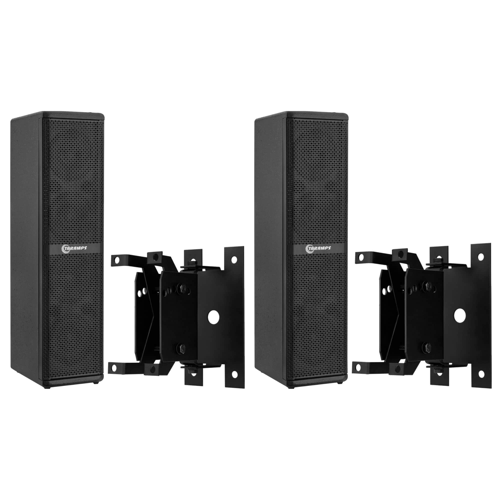 COMP Kit 2 Caixas de Som Acústica 4" T 400.4 HF 4 Ohms + 2 Suportes de Fixação para Caixa de Som