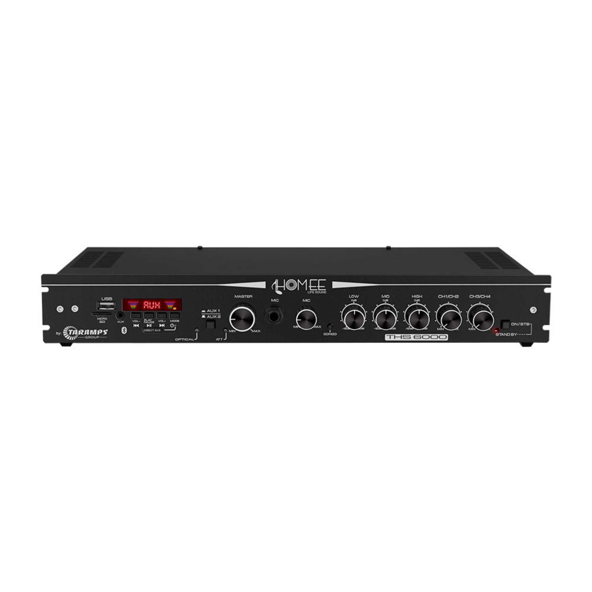 COMP Kit Amplificador Receiver 400W RMS + 4 Caixas de Som Passiva 4" 200W + 4 Suportes de Fixação