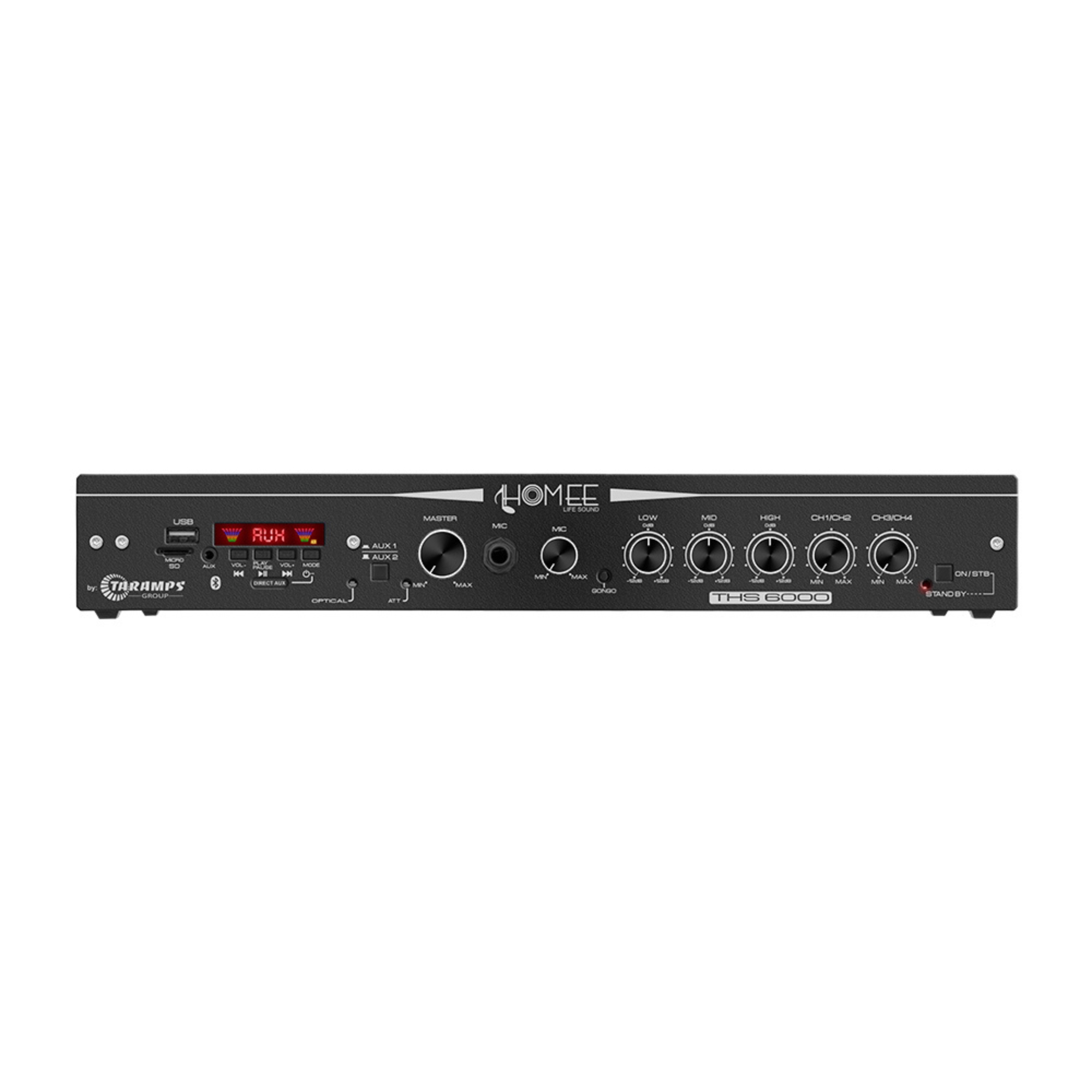 COMP Kit Amplificador Receiver 400W RMS + 4 Caixas de Som Passiva 4" 200W + 4 Suportes de Fixação