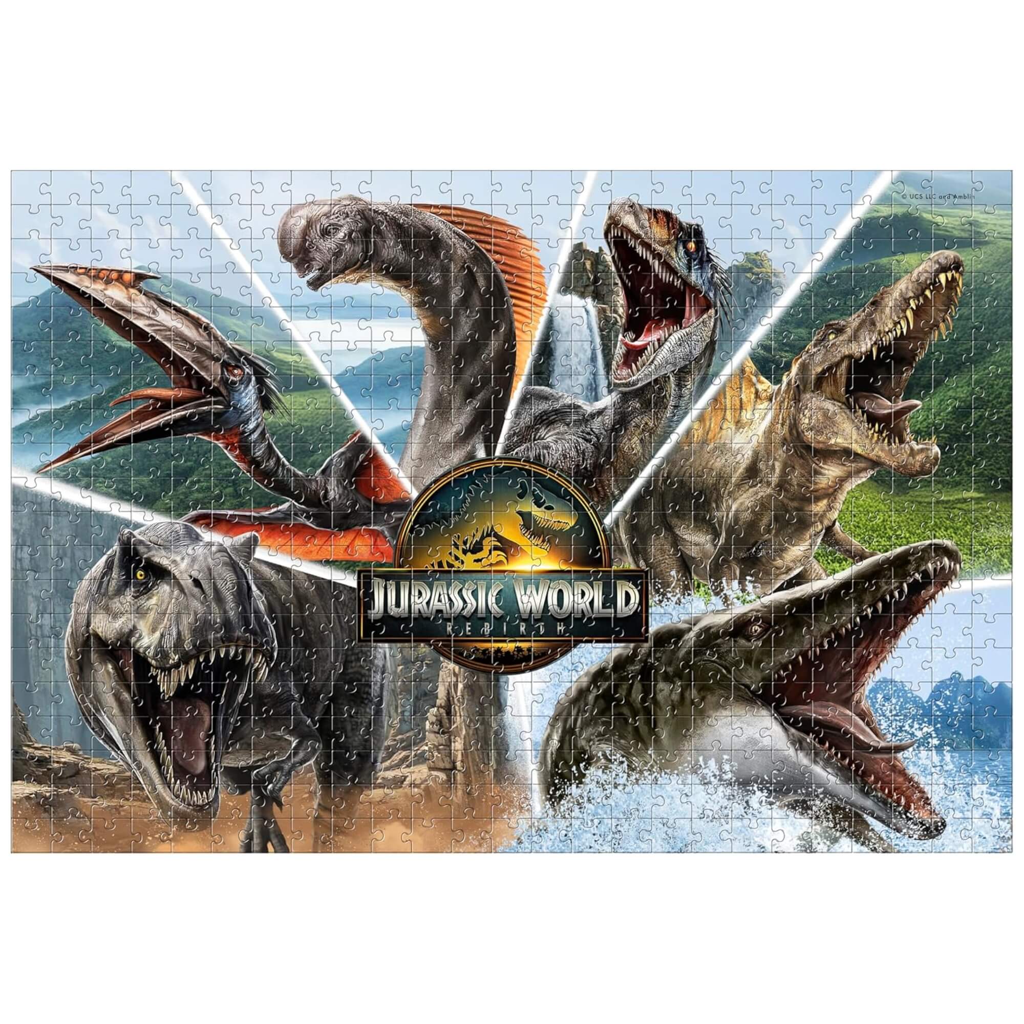 COMP Kit Completo com 9 Quebra Cabeças de 500 Peças Jurassic World