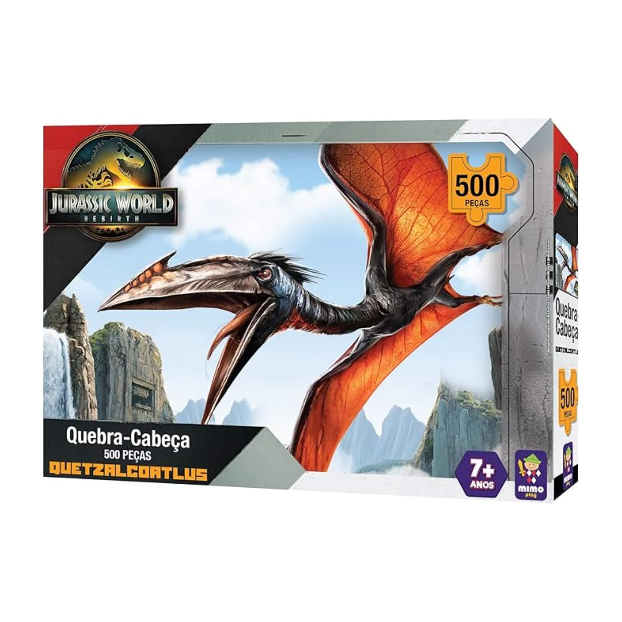 VAR Quebra-Cabeça 500 Peças Jurassic World Mimo Toys – Modelos Variados de Dinossauros