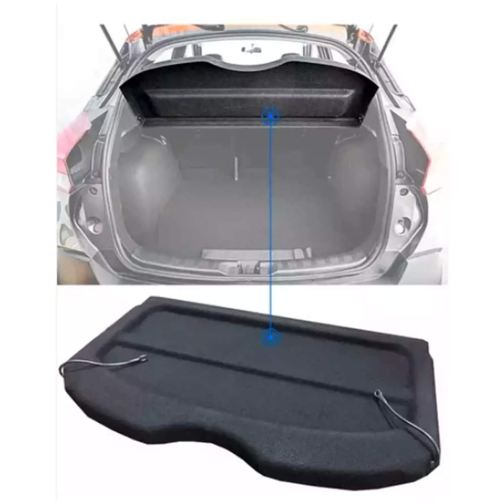 Tampão de Porta Malas Nissan Kicks 2016 a 2025 Carpete Preto Regency - 000499
