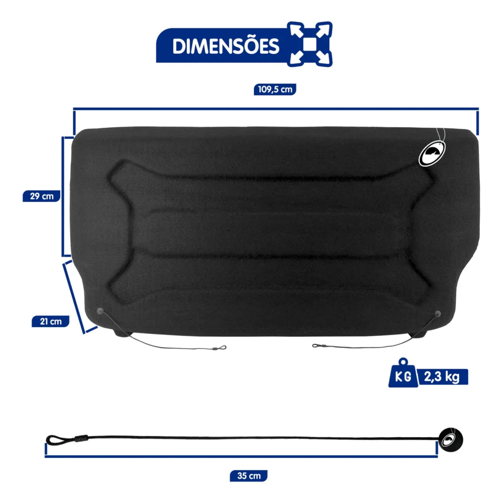 Tampão Porta Malas Jeep Renegade Preto Regency - 000505