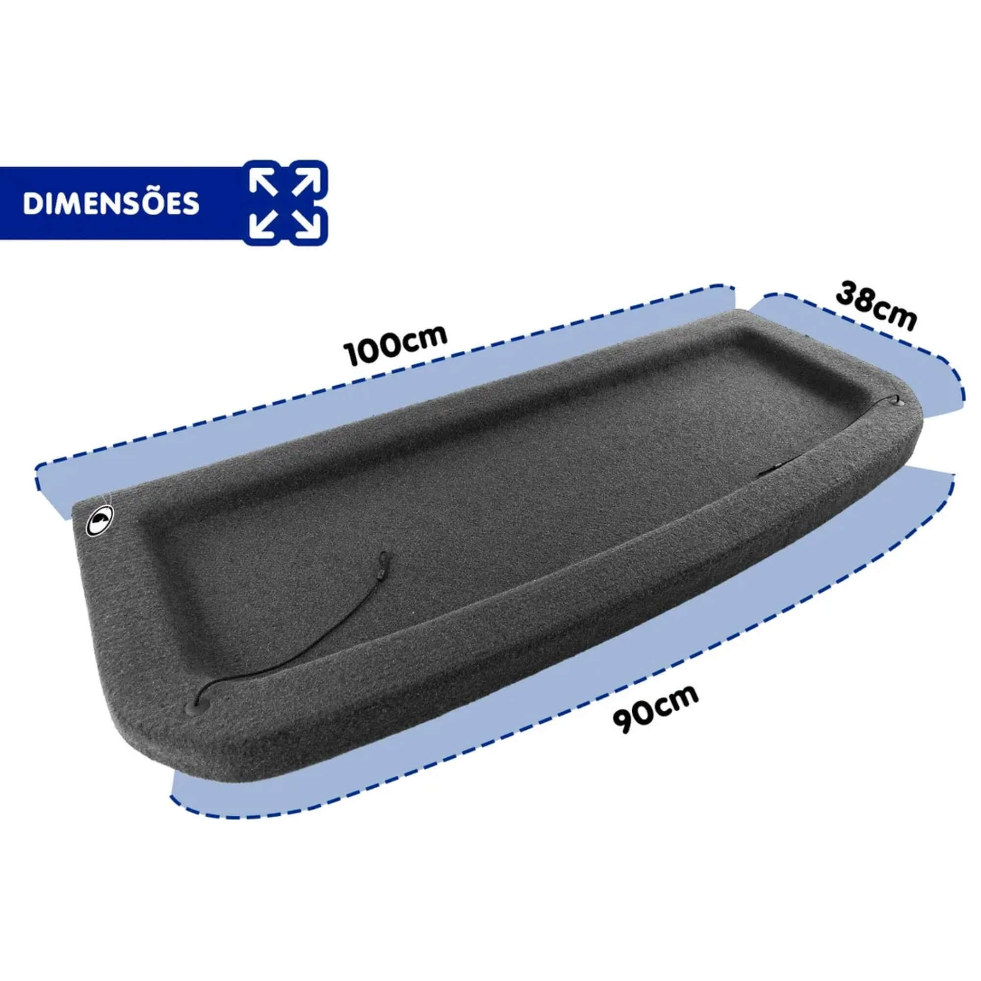 Tampão de Porta Malas Volkswagen T-Cross Cinza Carpete Regency - 000503