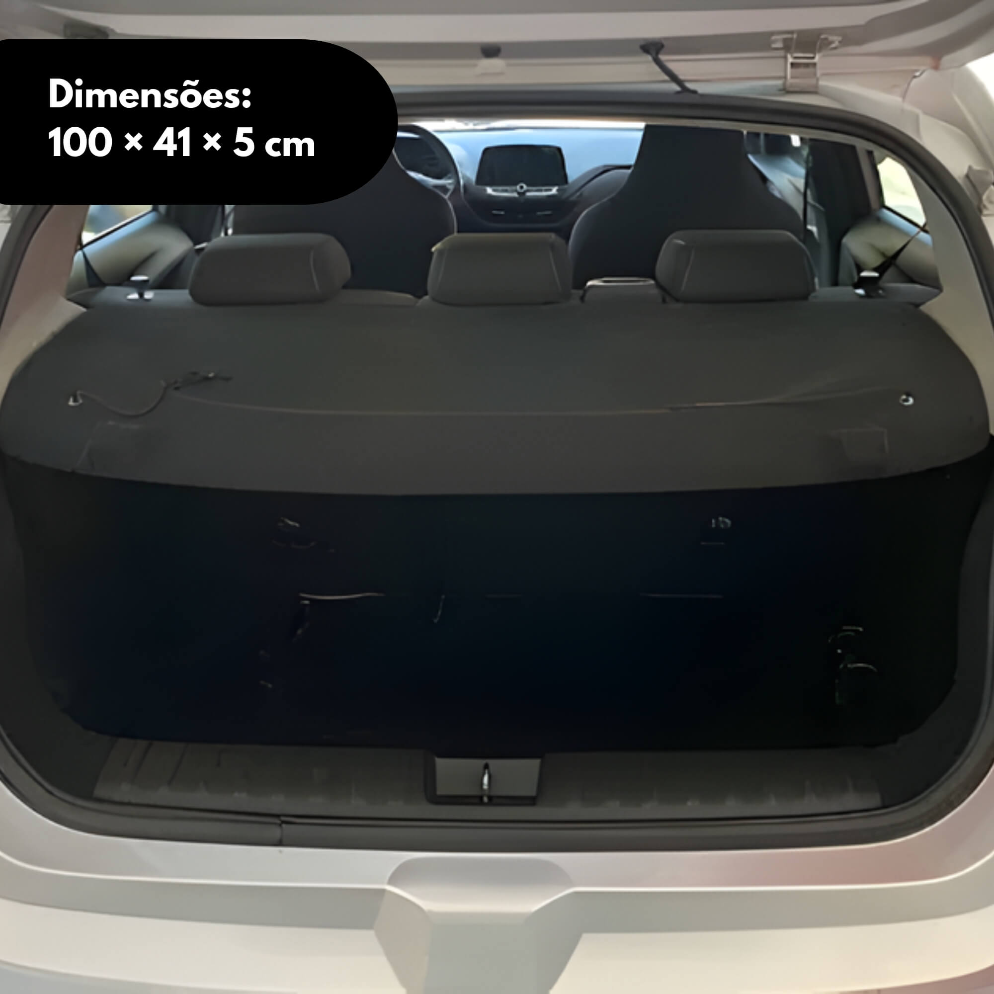 Tampão de Porta Malas Hyundai HB-20 2021 Carpete Preto Regency - 000522