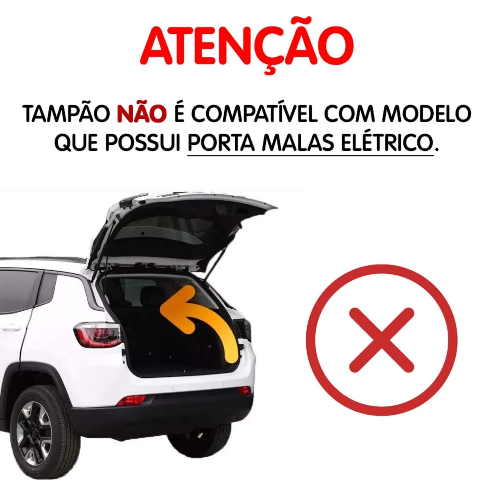Tampão de Porta Malas Jeep Compass 2016 a 2021 Regency - 000525