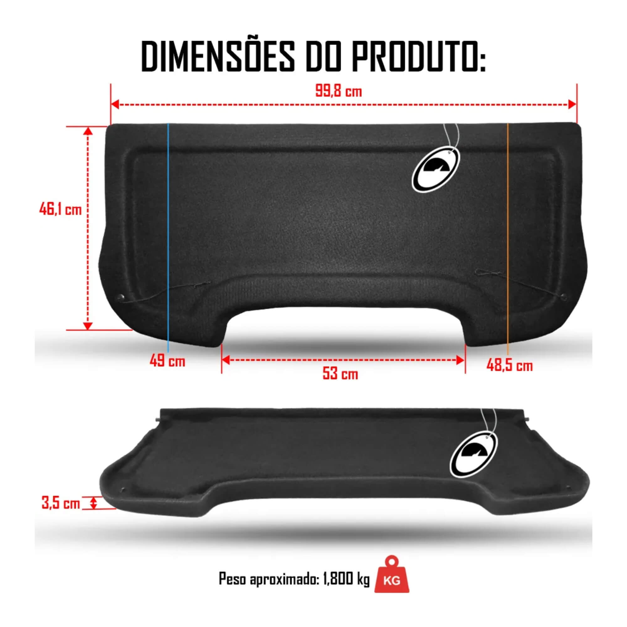 Tampão de Porta Malas Polo Hatch 2018 a 2023 Regency - 000530