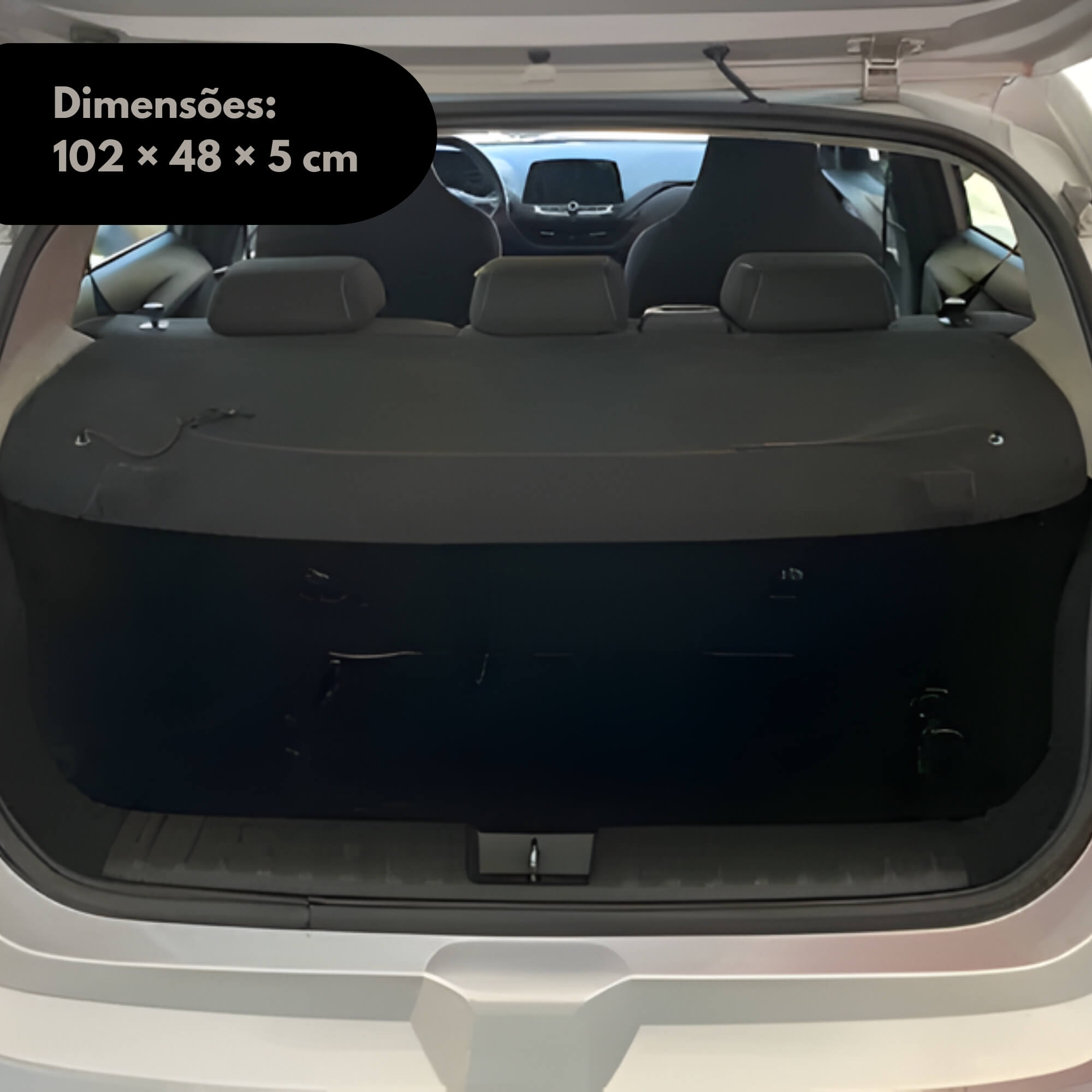 Tampão de Porta Malas Onix 2021 Carpete Preto Regency - 000520