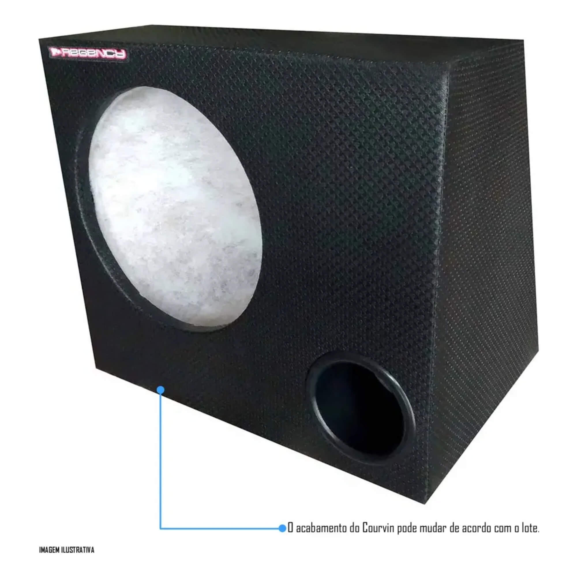 Caixa 1 Subwoofer 12” de 50 Litros com 1 Duto de 4” Frontal Regency - 000245