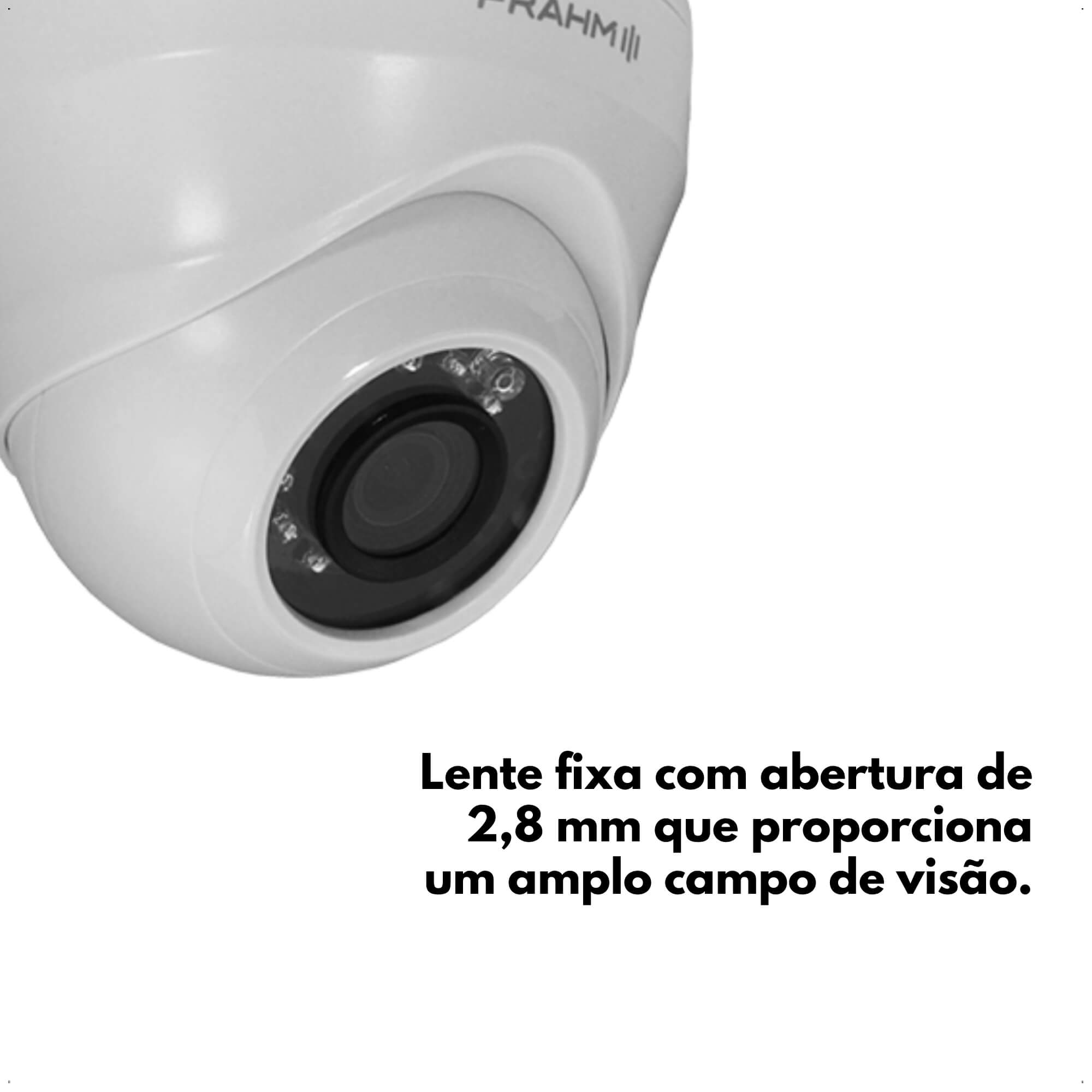 COMP Kit 3 Câmeras De Vídeo Dome Full HD (1080P) 2MP Visão Noturna Proteção IP66 - Frahm