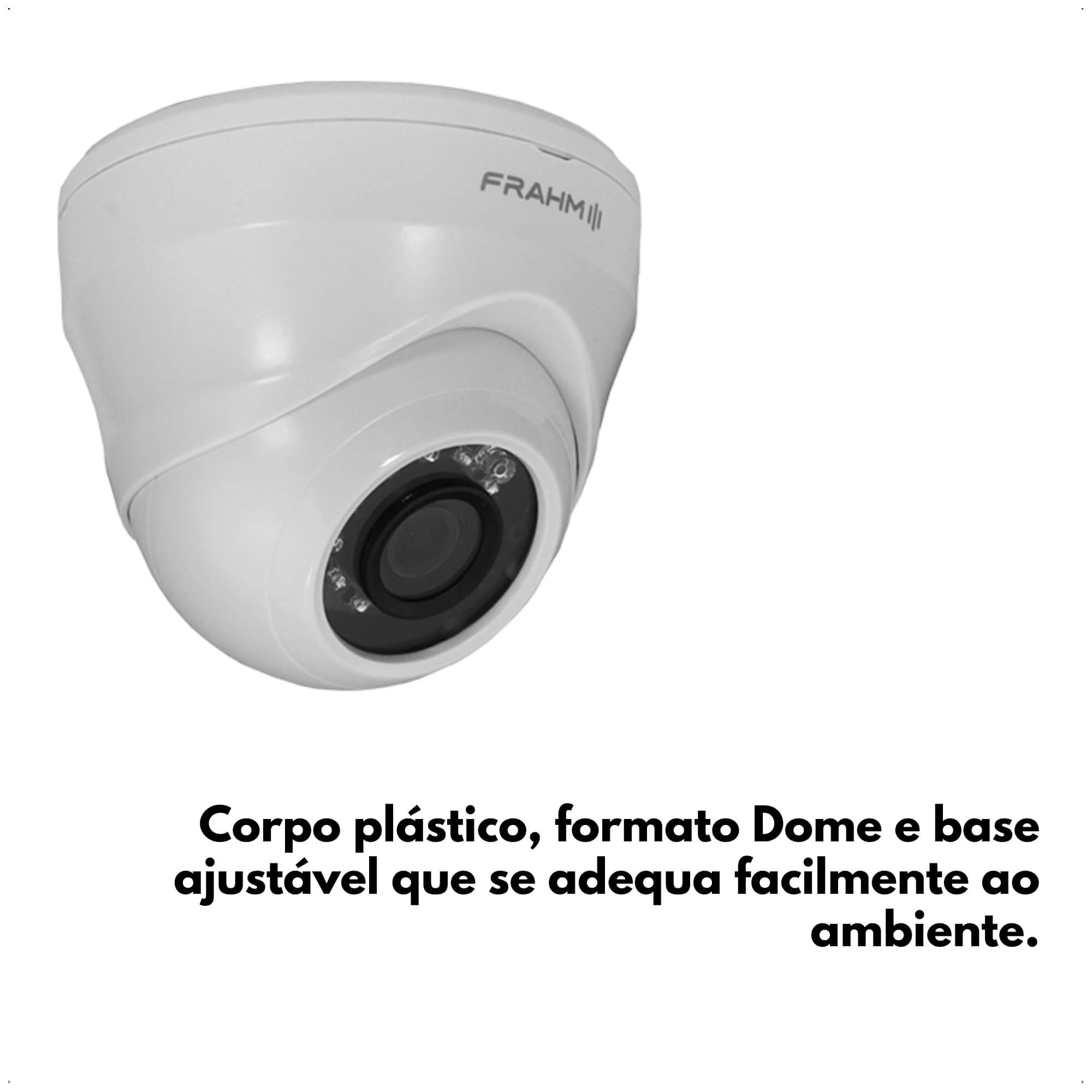 COMP Kit 3 Câmeras De Vídeo Dome Full HD (1080P) 2MP Visão Noturna Proteção IP66 - Frahm