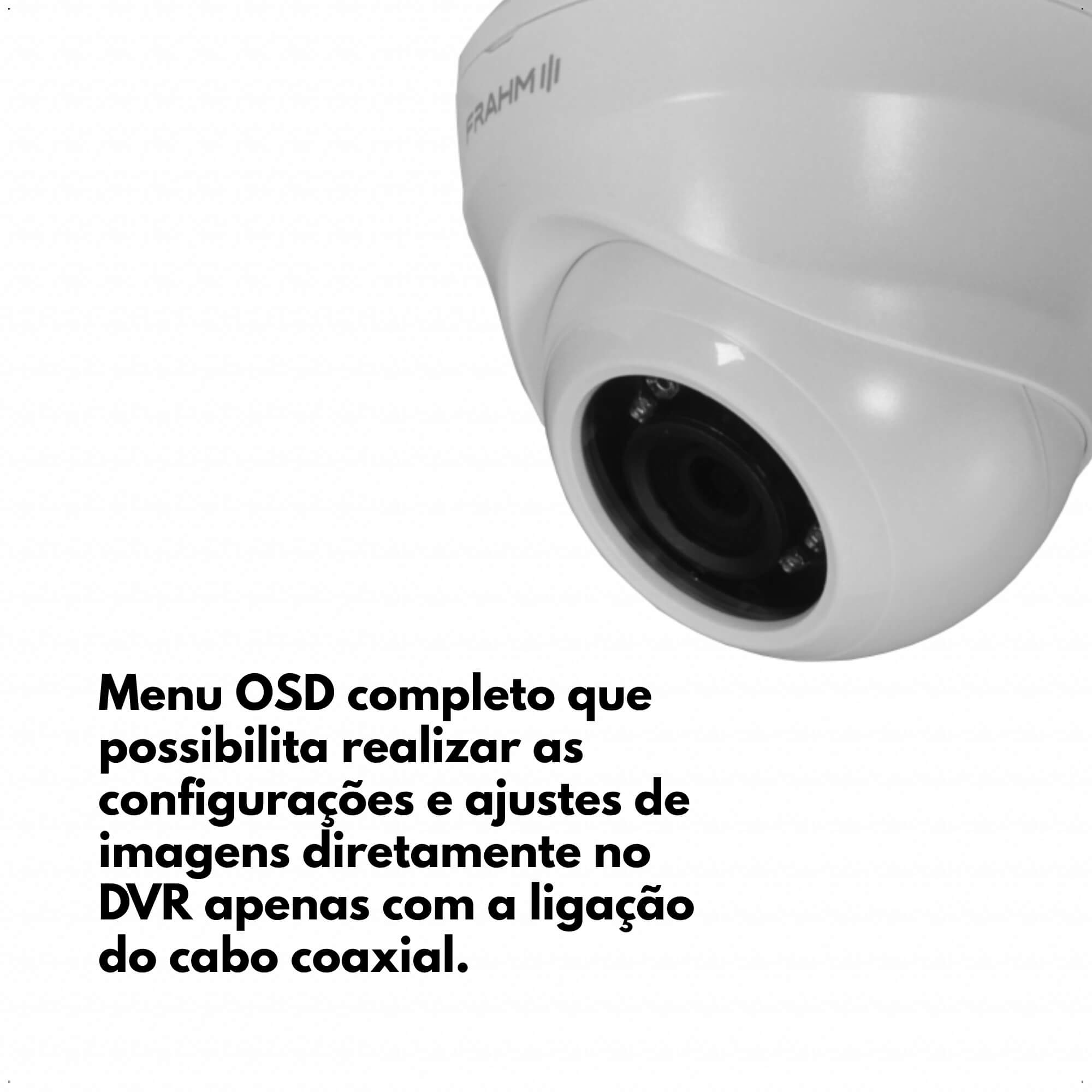 COMP Kit 3 Câmeras De Vídeo Dome Full HD (1080P) 2MP Visão Noturna Proteção IP66 - Frahm