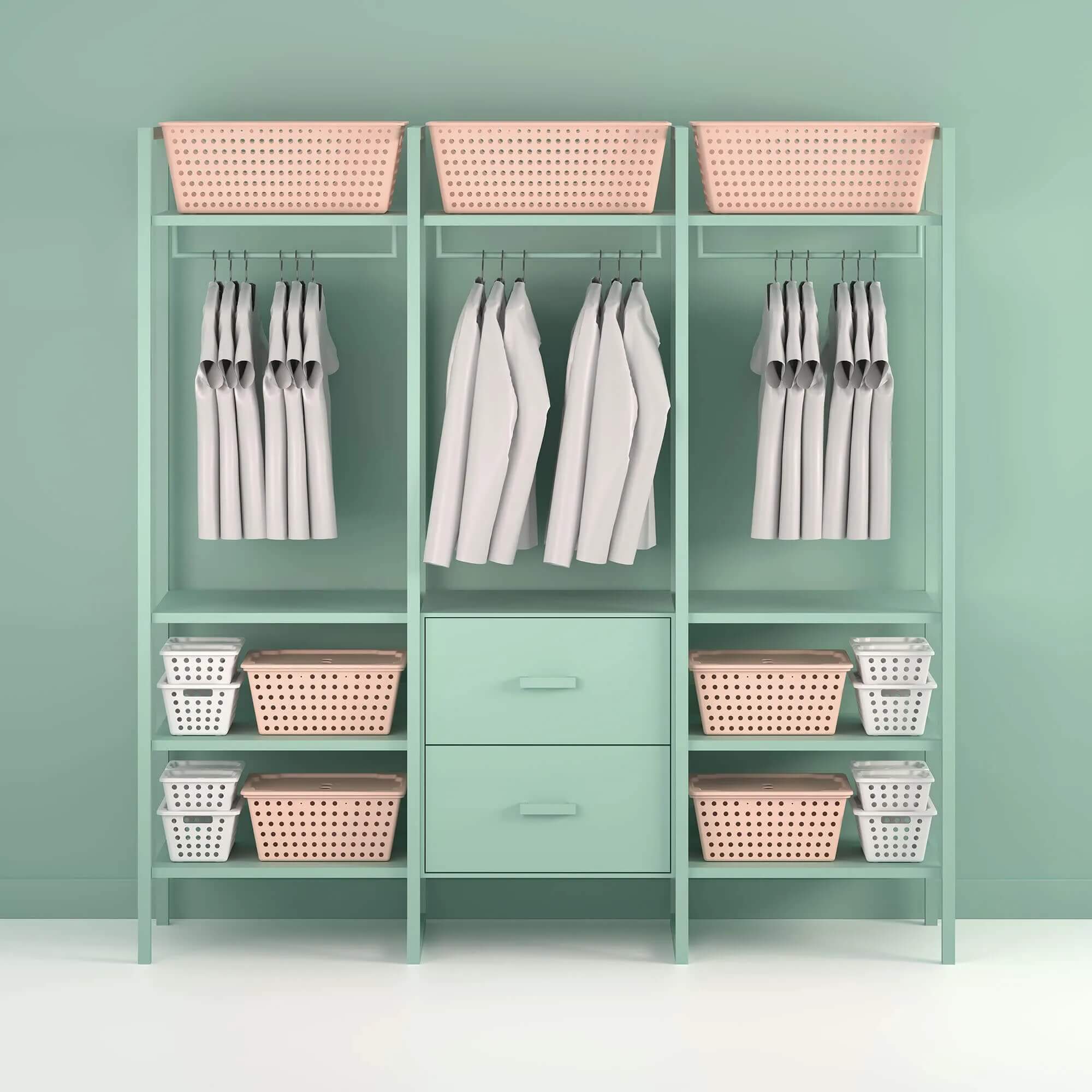 Kit Cesta Pequena Coza 1,5 Litros Preto com 5 Peças Brinox - 99427/4008