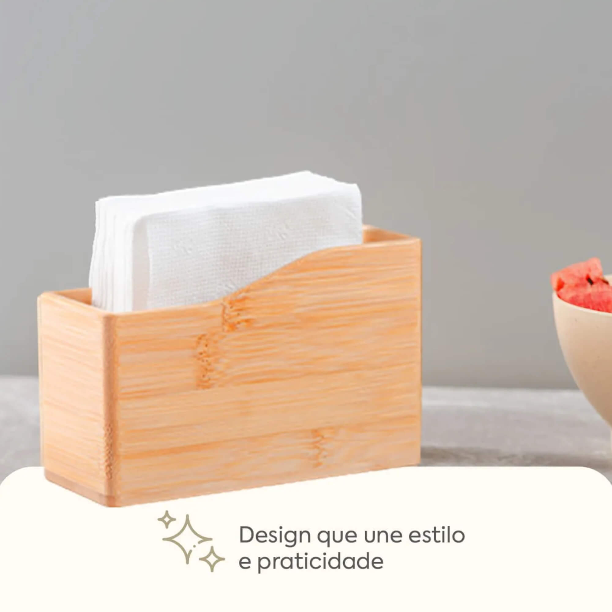 Porta Guardanapos em Bambu Coza Brisa Brinox - 40651/3009