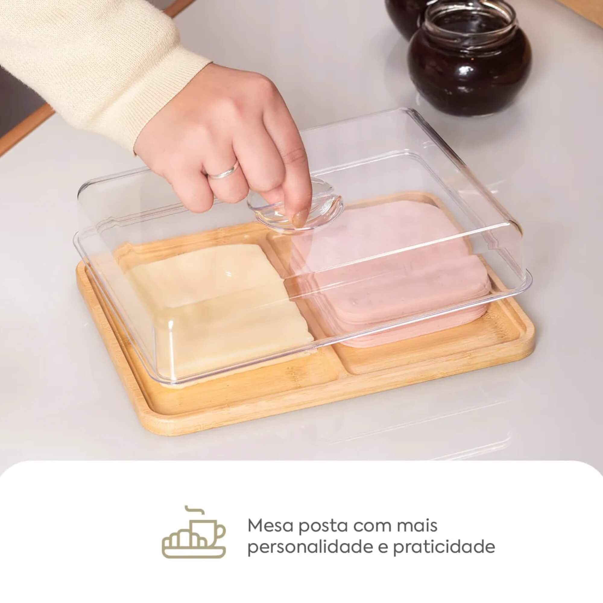 Porta Frios Duplo em Bambu Coza Brisa Brinox - 40654/3009