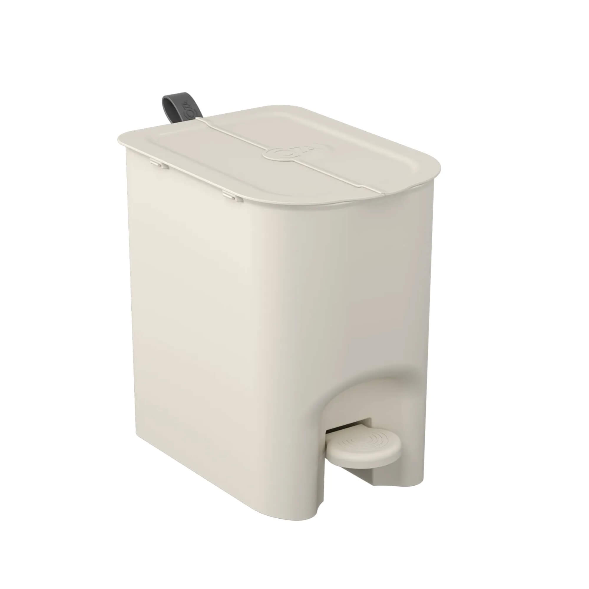 Lixeira Coza Borboleta com Pedal 6 Litros Light Gray com Alça Cinza Chumbo Brinox - 10660/0468