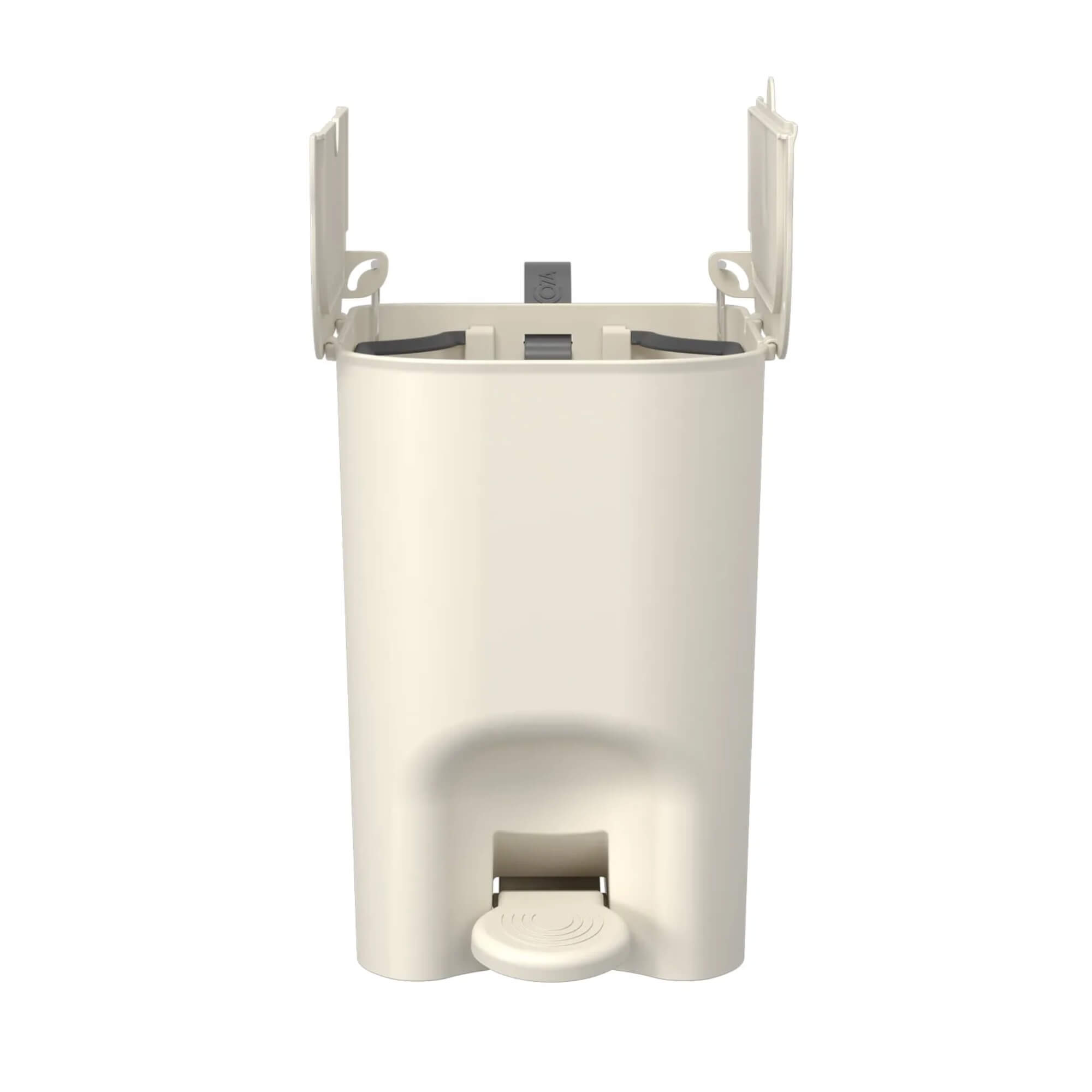 Lixeira Coza Borboleta com Pedal 6 Litros Light Gray com Alça Cinza Chumbo Brinox - 10660/0468
