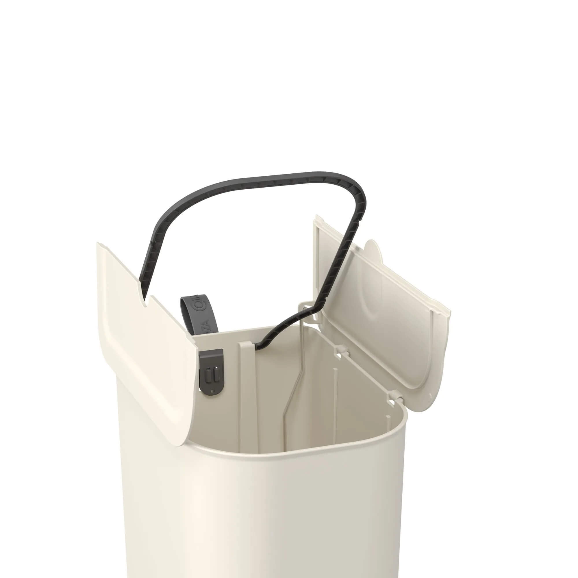 Lixeira Coza Borboleta com Pedal 6 Litros Light Gray com Alça Cinza Chumbo Brinox - 10660/0468