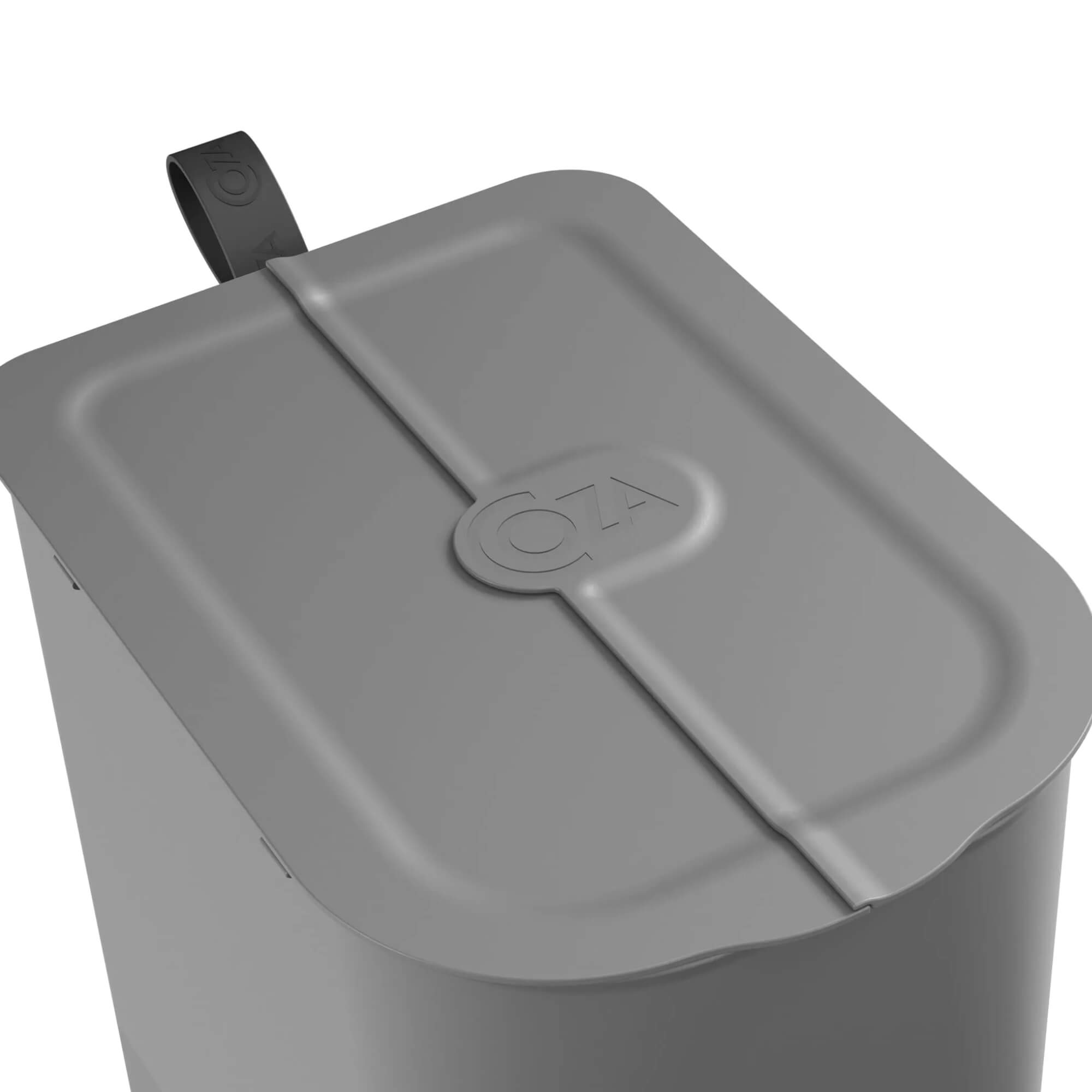 Lixeira Coza Borboleta com Pedal 6 Litros Cinza Frio com Alça Cinza Chumbo Brinox - 10660/0499