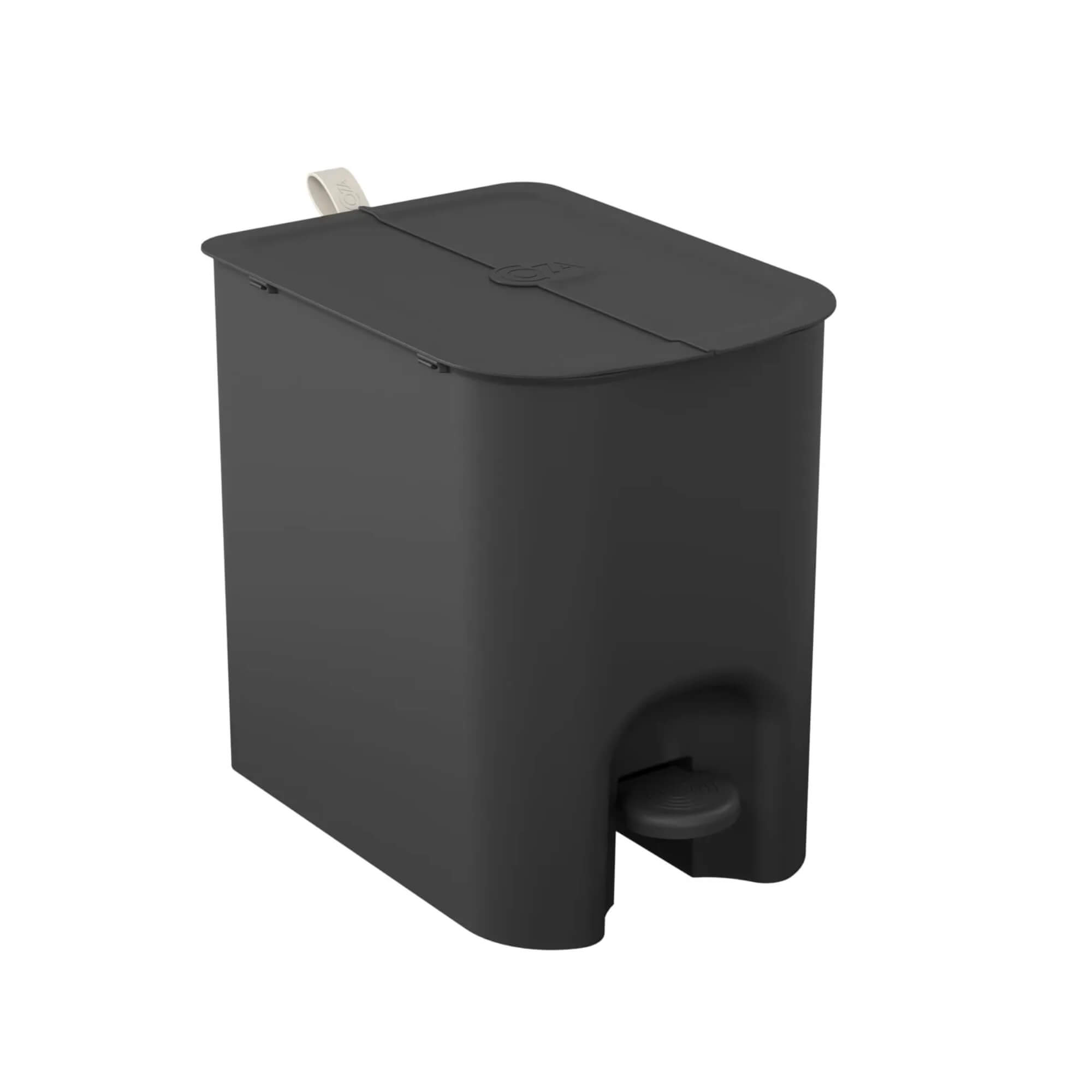 Lixeira Coza Borboleta com Pedal 12 Litros Preto com Alça Light Gray Brinox - 10661/0008