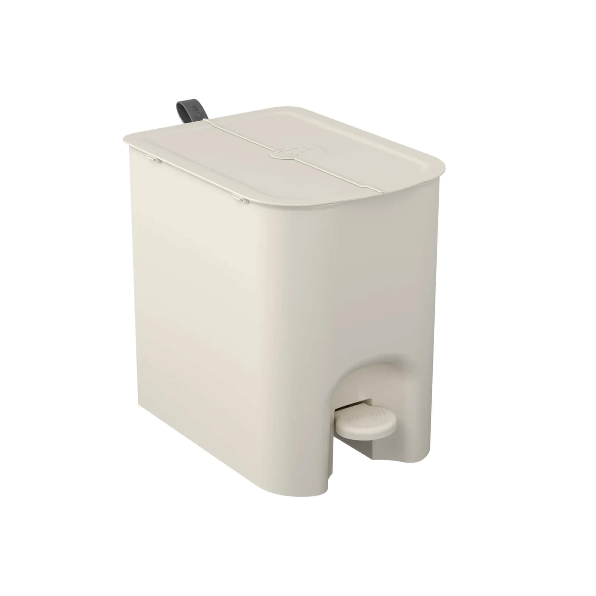 Lixeira Coza Borboleta com Pedal 12 Litros Light Gray com Alça Cinza Chumbo Brinox - 10661/0468
