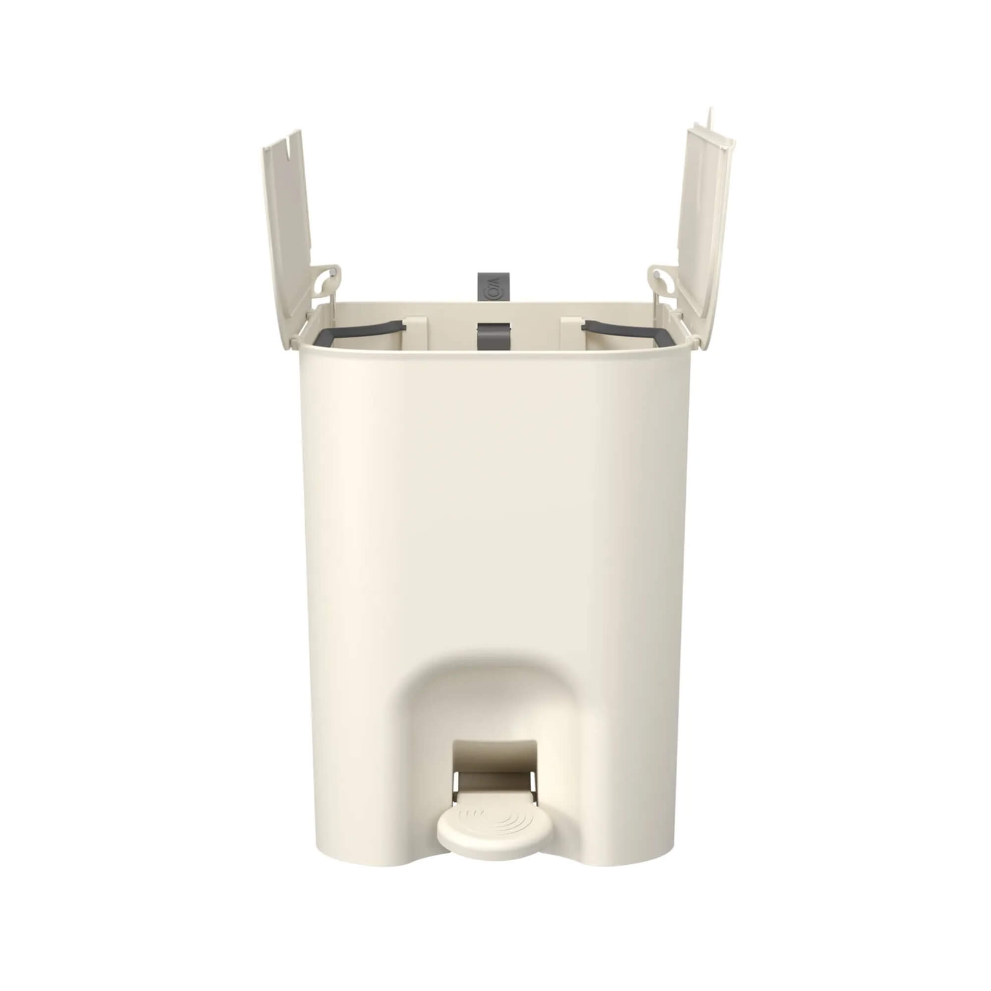 Lixeira Coza Borboleta com Pedal 12 Litros Light Gray com Alça Cinza Chumbo Brinox - 10661/0468