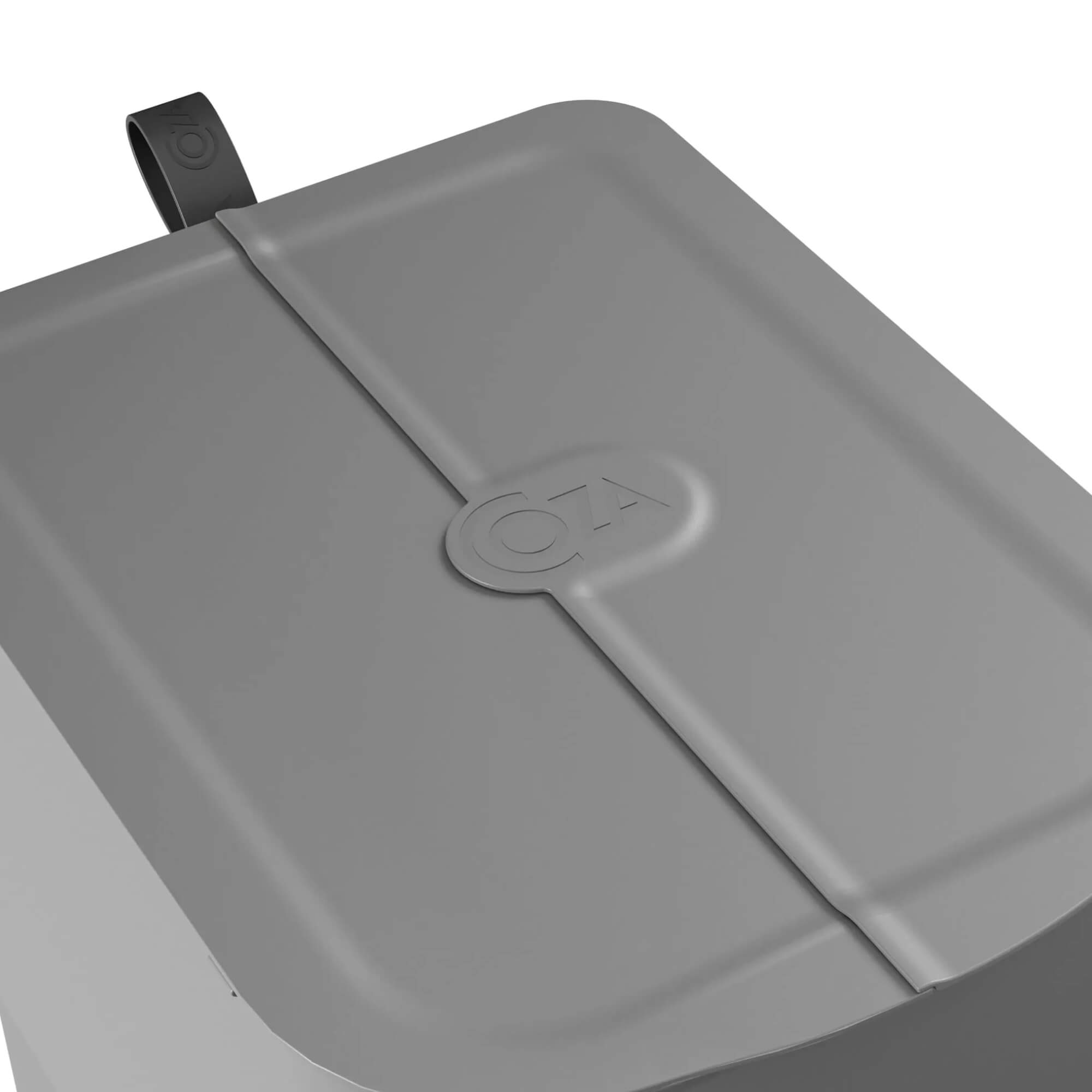 Lixeira Coza Borboleta com Pedal 12 Litros Cinza Frio com Alça Cinza Chumbo Brinox - 10661/0499