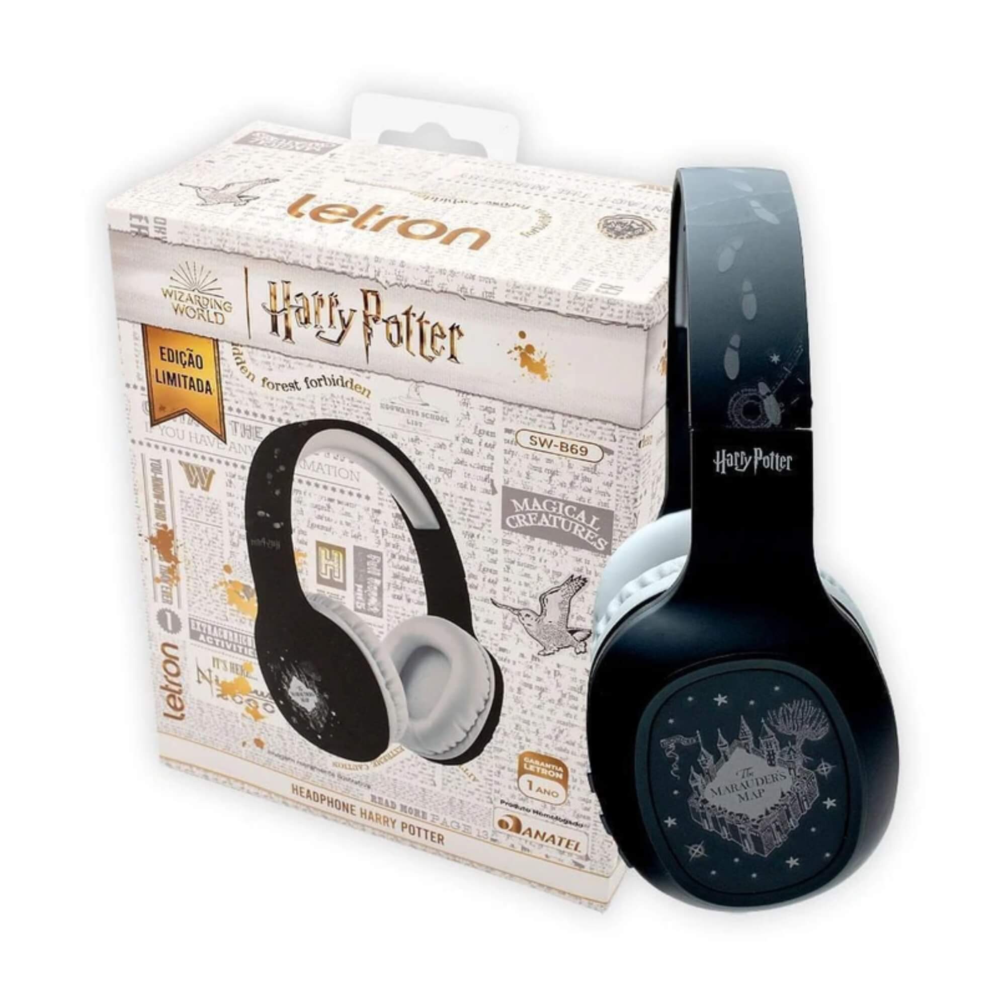 COMP Kit Harry Potter Almofada Huggy e Headphone Bluetooth Sem Fio
