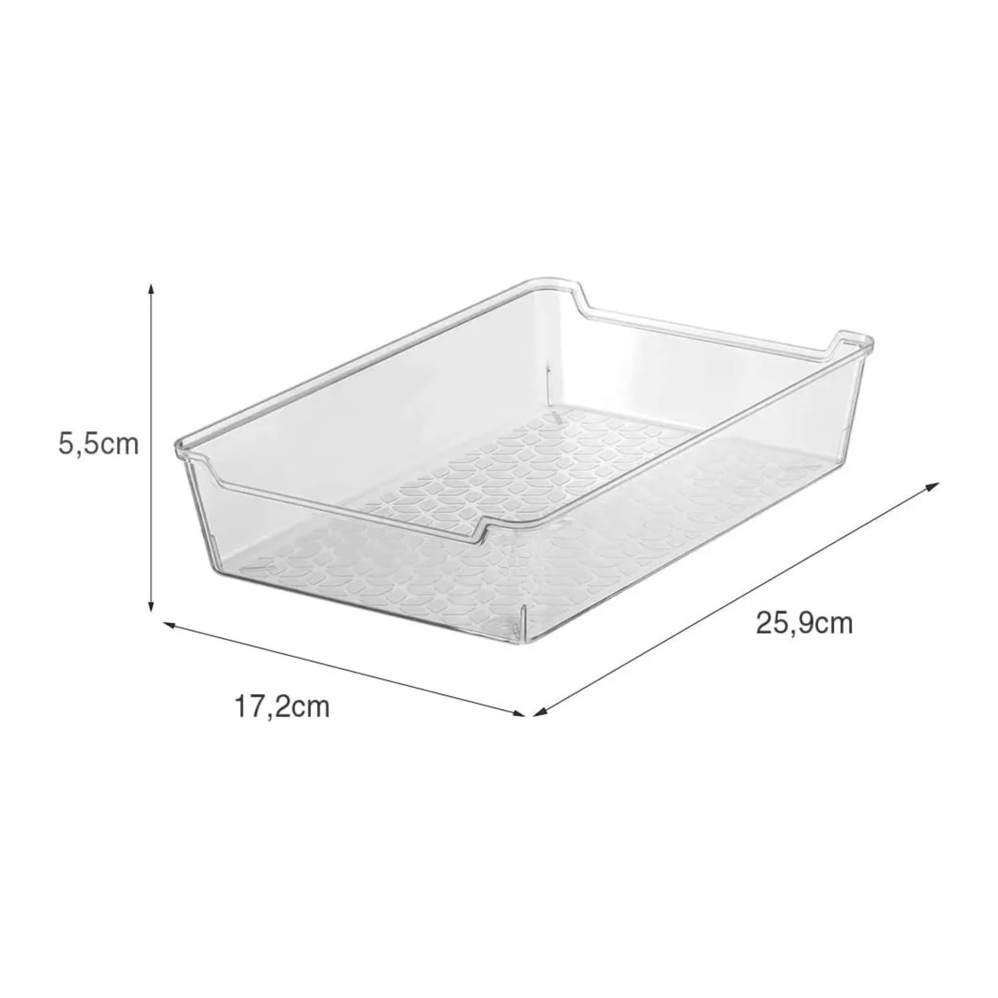 Organizador de Gaveta 17x25,5 Transparente de Plástico UZ Utilidades - UZ380-TR