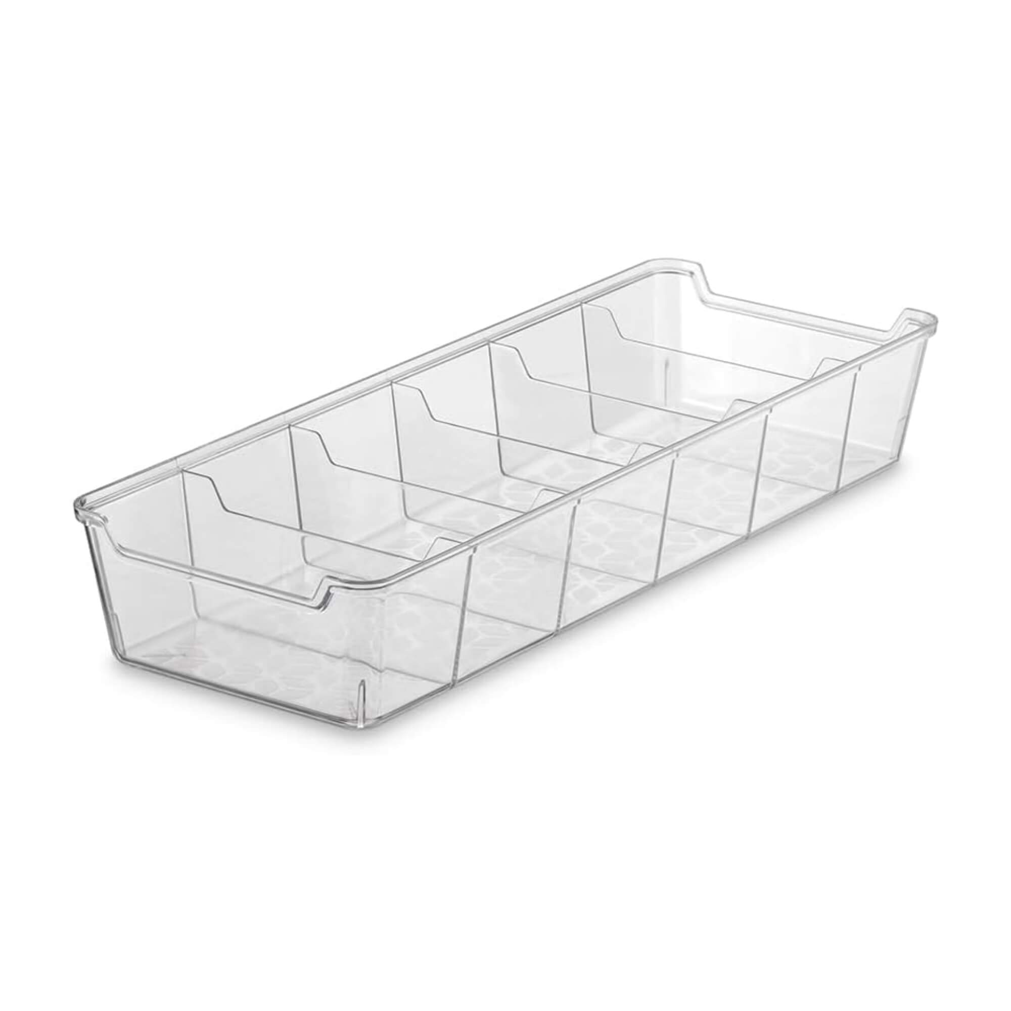 Organizador de Gaveta com Divisórias 12,5x34cm Transparente de Plástico UZ Utilidades - UZ382-TR