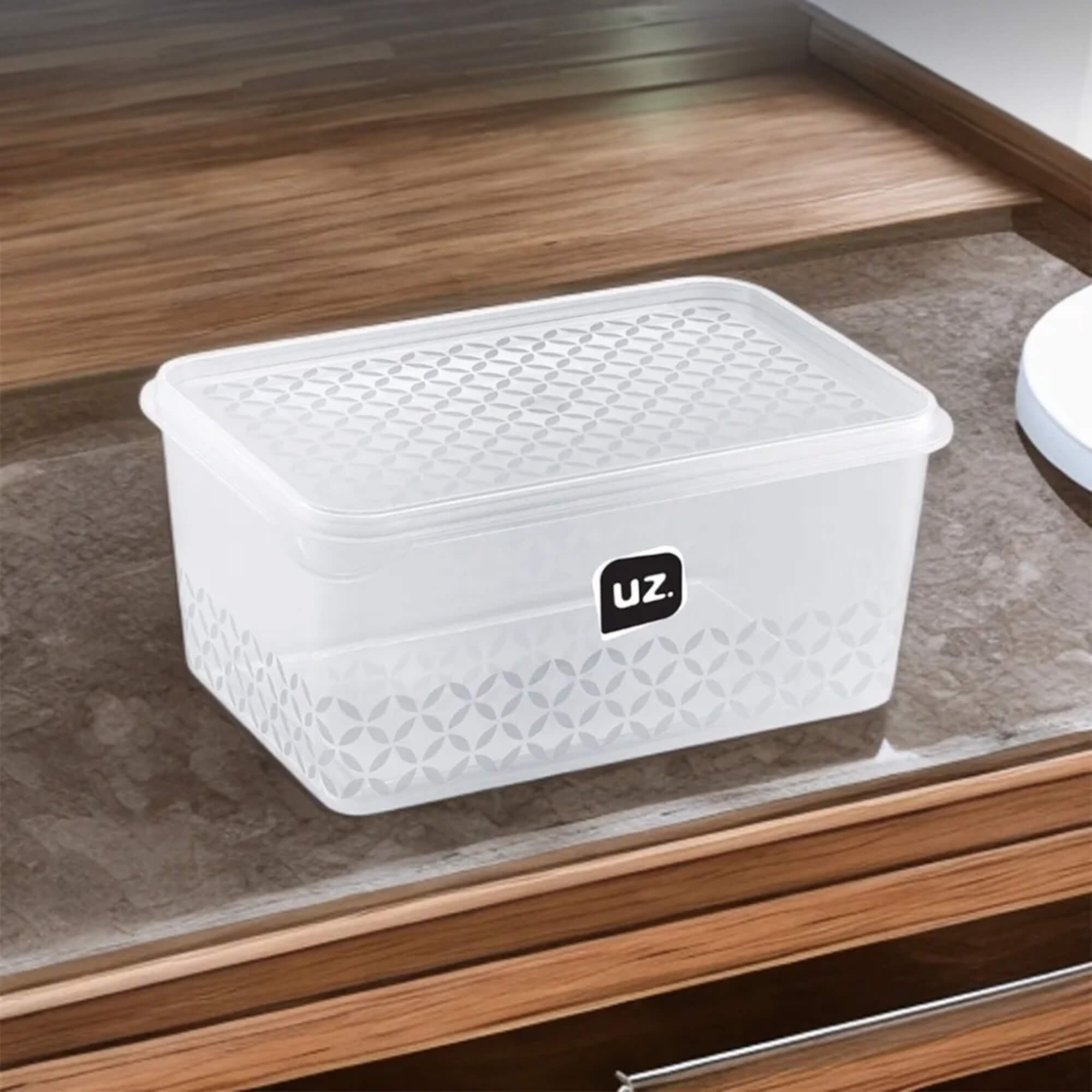 Pote Porta Mantimentos Retangular Transparente Multiuso 2L Uz Utilidades - UZ397-TR
